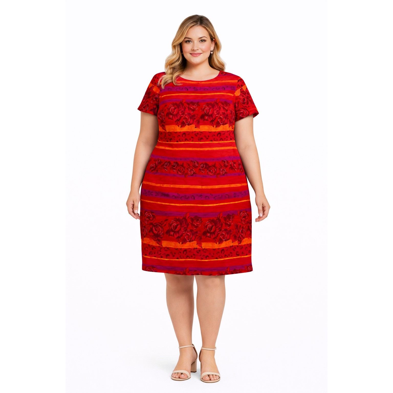 Other Jessica Howard Statement Dress - Bold Floral Stripe - S 18 Size XXL / US 16-18 / IT 52-54 - 5 Thumbnail