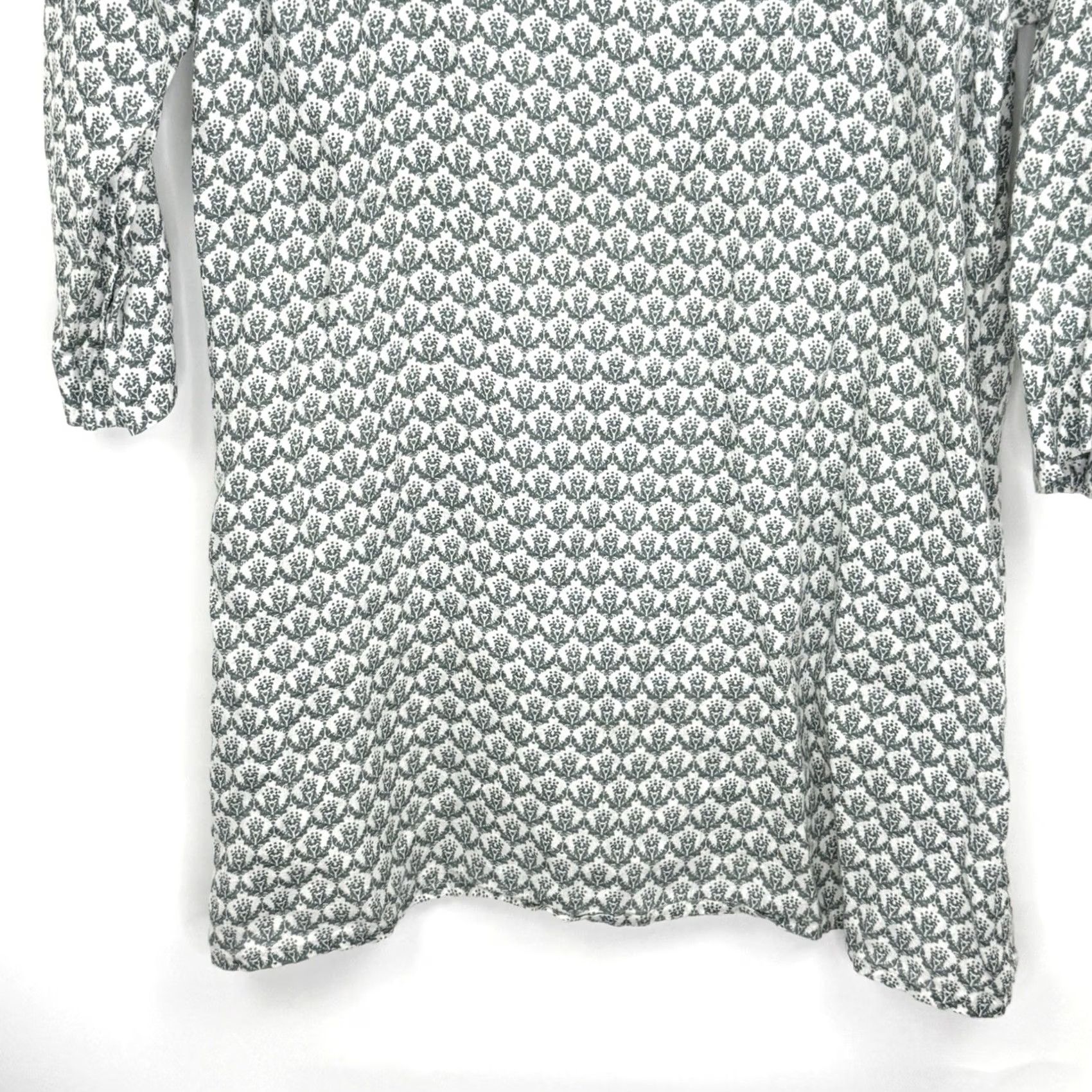 FLAX FLAX Tunic Dress Womens S Floral 3/4 Sleeve V-Neck Knee Length Multicolor Linen Woven Casual Summer Spring Girls Womens Size S / US 4 / IT 40 - 5 Thumbnail
