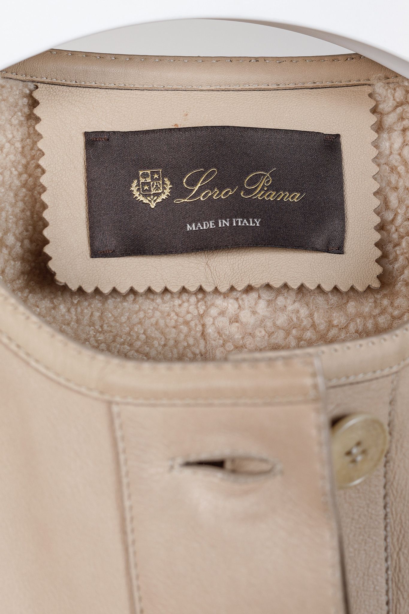 Loro Piana Loro Piana Ecru Lambskin Cropped Shearling Jacket Size S / US 4 / IT 40 - 4 Thumbnail