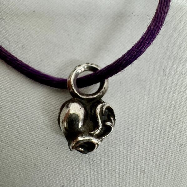 Chrome Hearts Chrome Hearts KZ Heart Silk Bracelet Purple Size ONE SIZE - 2 Thumbnail