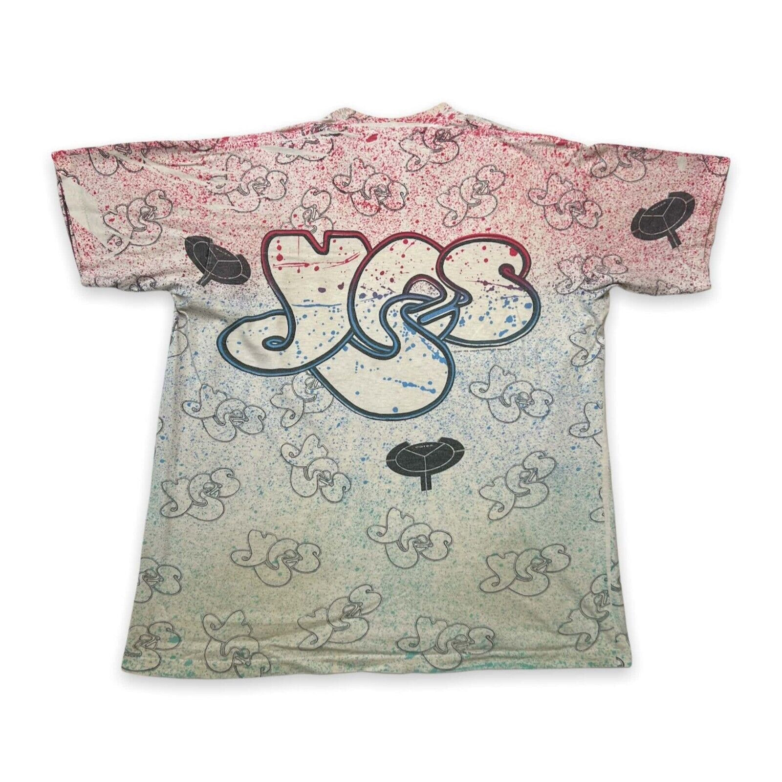 Band Tees Vintage 1991 Brockum Yes T Shirt AOP Rock Band Graphic Tee Size US L / EU 52-54 / 3 - 7 Thumbnail