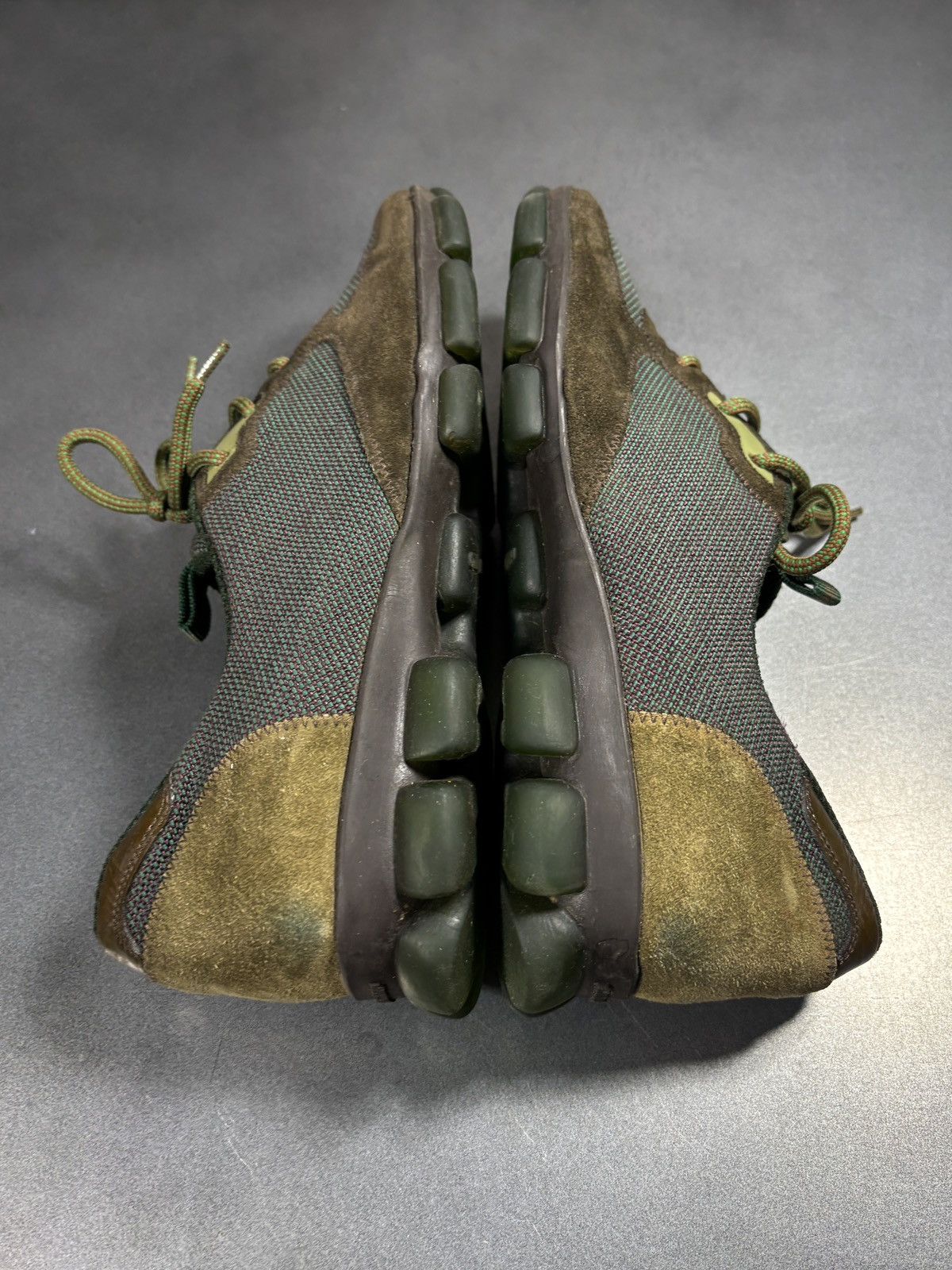 Miu Miu F/W 1999 Miu Miu Runway Sneakers Suede Square Toe Green Shoe Size US 7 / IT 37 - 23 Thumbnail