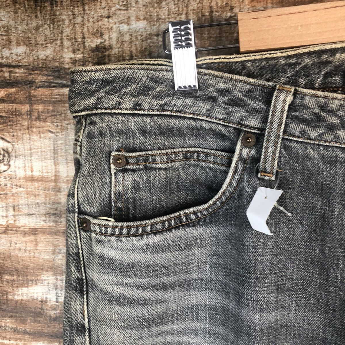 Edwin DL Edwin 503 Black Distressed Denim Pants #C278 Size US 34 / EU 50 - 7 Thumbnail