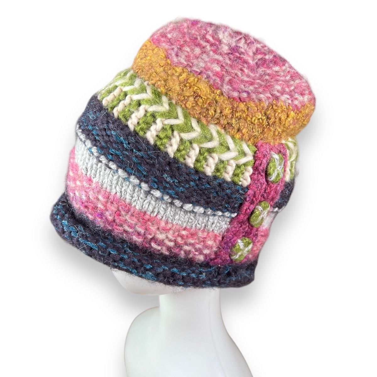 Japanese Brand Y2K Beanie Hat SIZE 56-57.5 CM Size ONE SIZE - 3 Thumbnail