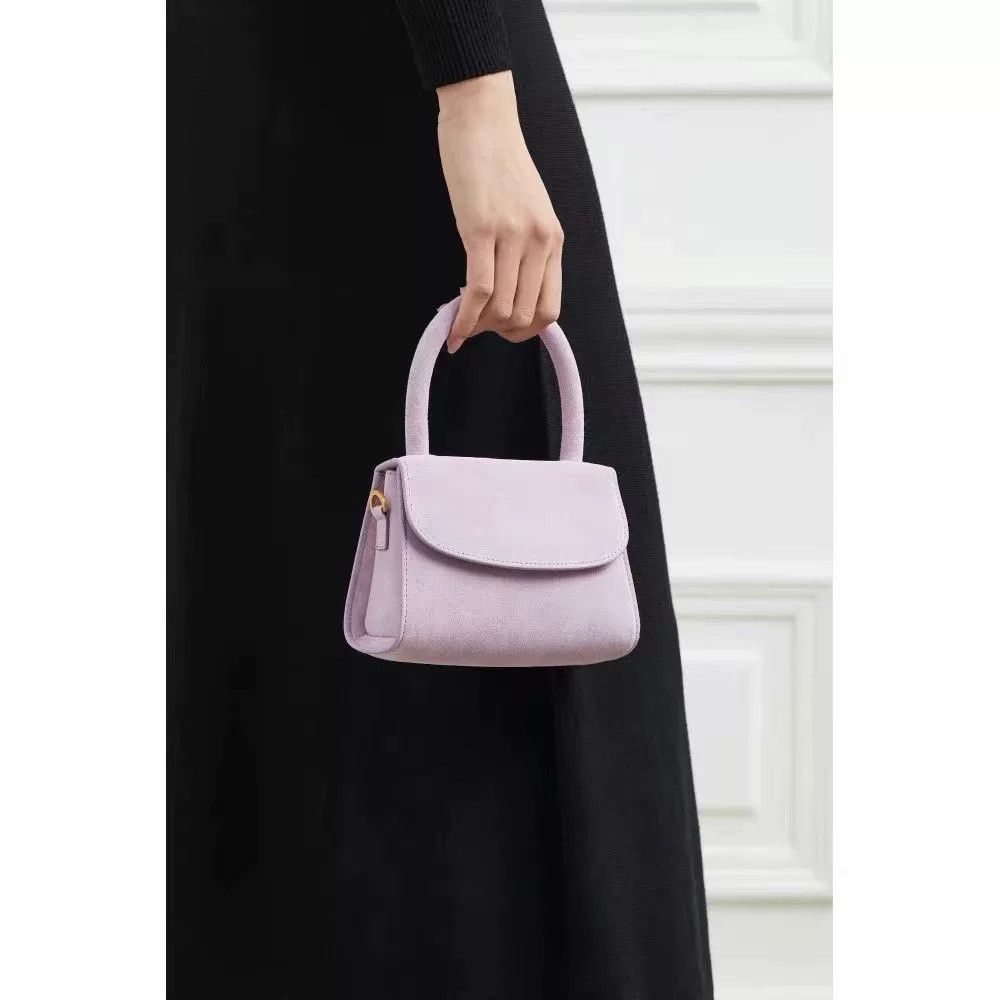 By Far By Far Purple Suede Mini Handbag Size ONE SIZE - 4 Thumbnail