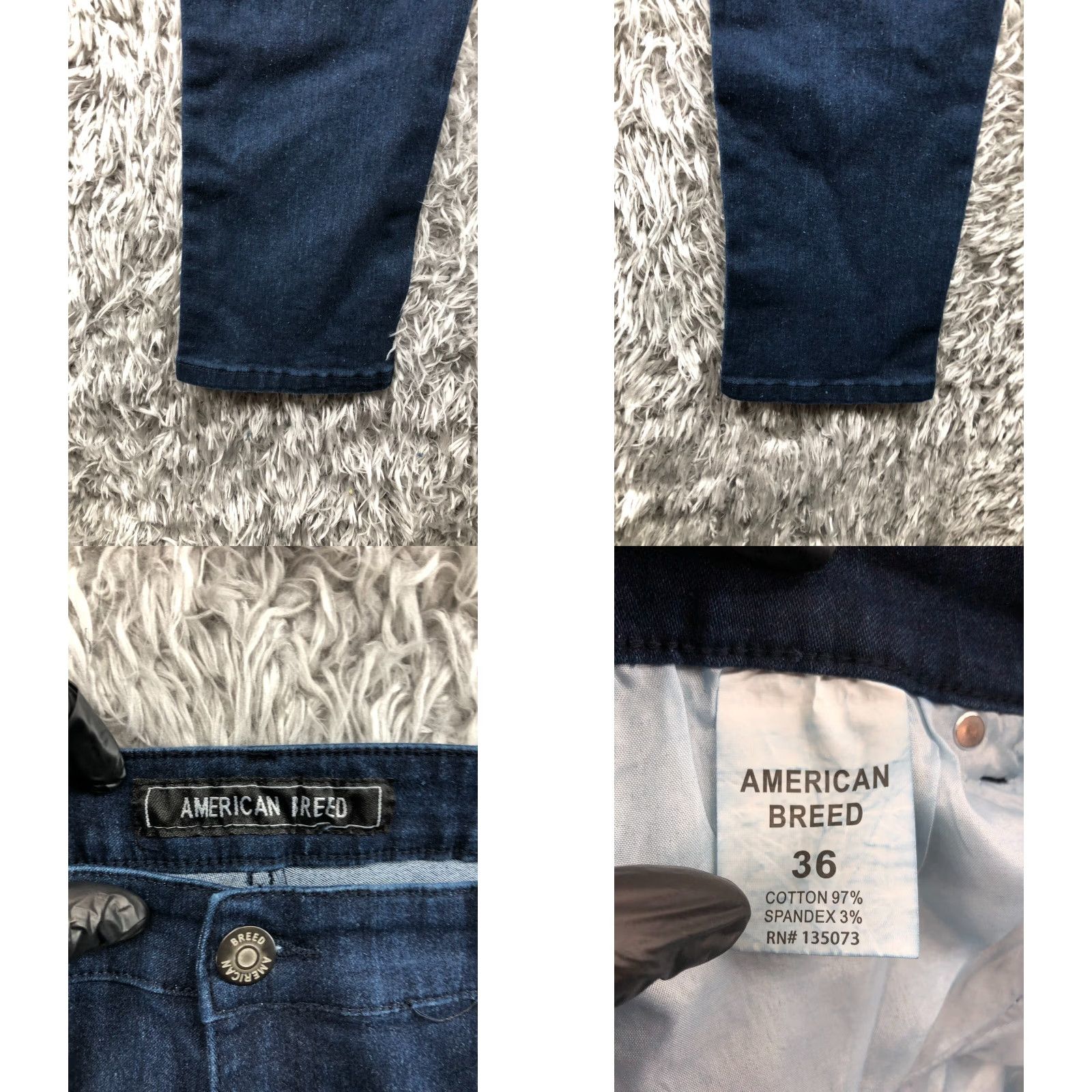 Vintage **Mens American Breed Straight Jeans Size 36 Mid Rise Dark Wash Blue** User: **American Breed Mens Straight Jeans Size 36 Mid Rise Dark Wash Blue** Size US 36 / EU 52 - 8 Thumbnail