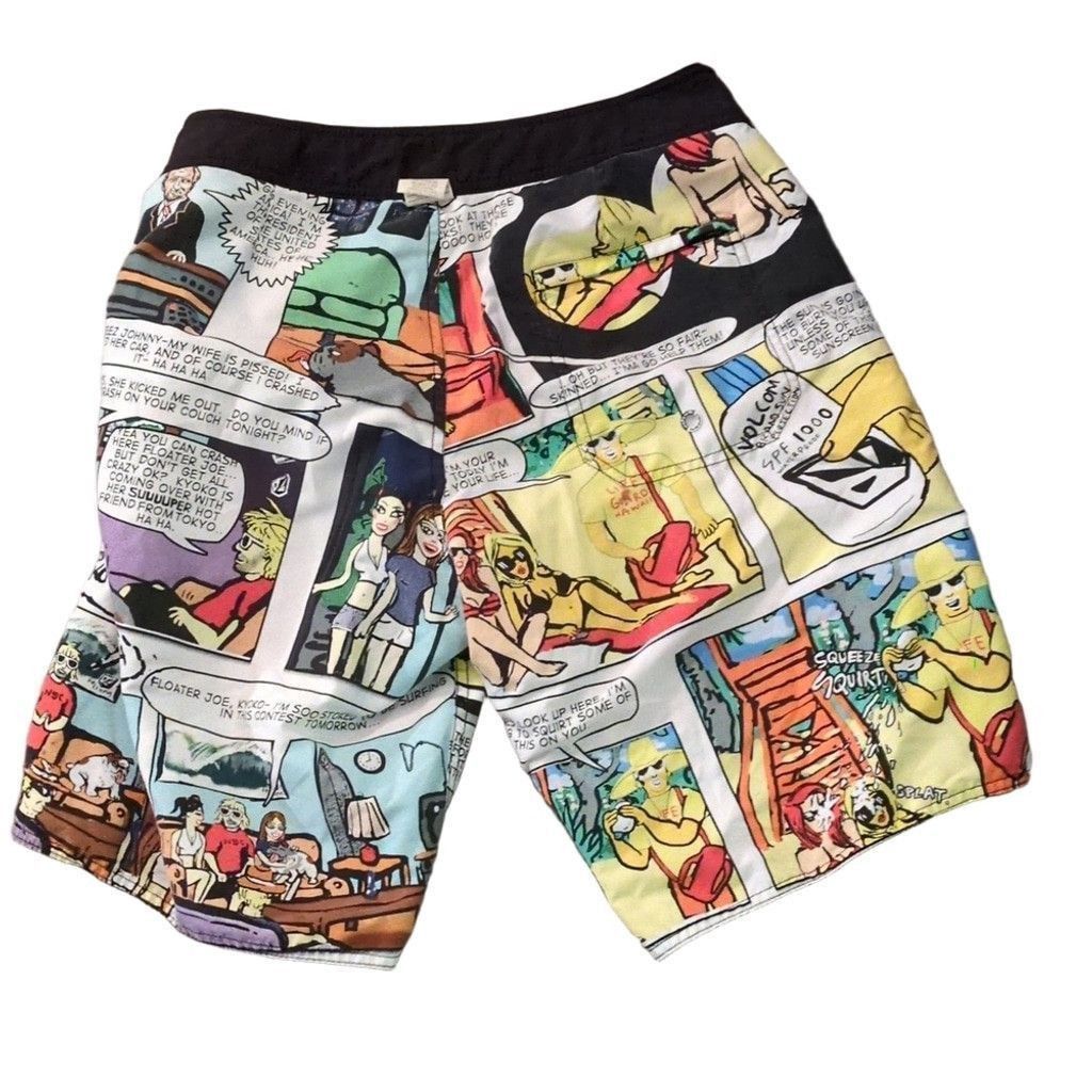 Volcom Volcom Reversible Comics Board Shorts Size 31 Size US 31 - 7 Thumbnail
