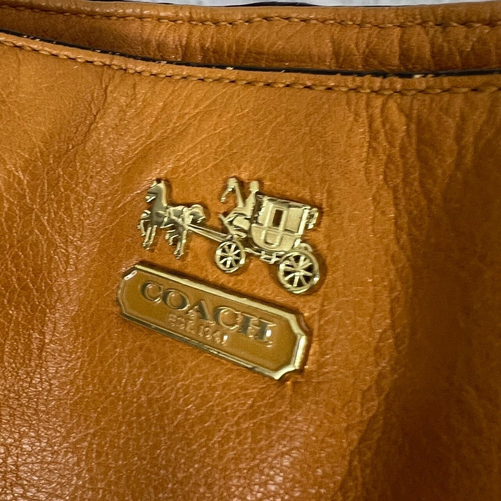 Coach Coach Madison Chain Tote K1294-20466 Tan Camel Leather Size ONE SIZE - 3 Thumbnail