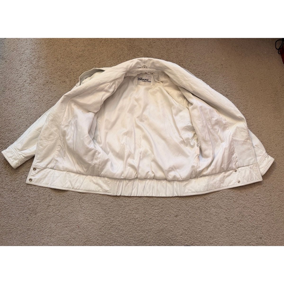 Vintage VINTAGE WHITE WILSONS LEATHER 80’S LEATHER JACKET Size US M / EU 48-50 / 2 - 20 Thumbnail