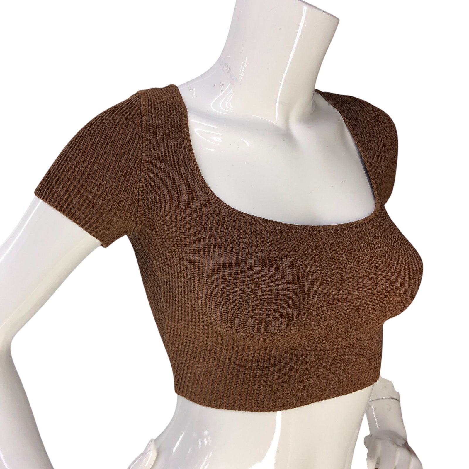 Aritzia Aritzia Babaton Size 2XS Top Sculpt Knit Square Neck Crop Size XXS / US 00 / IT 34 - 10 Thumbnail