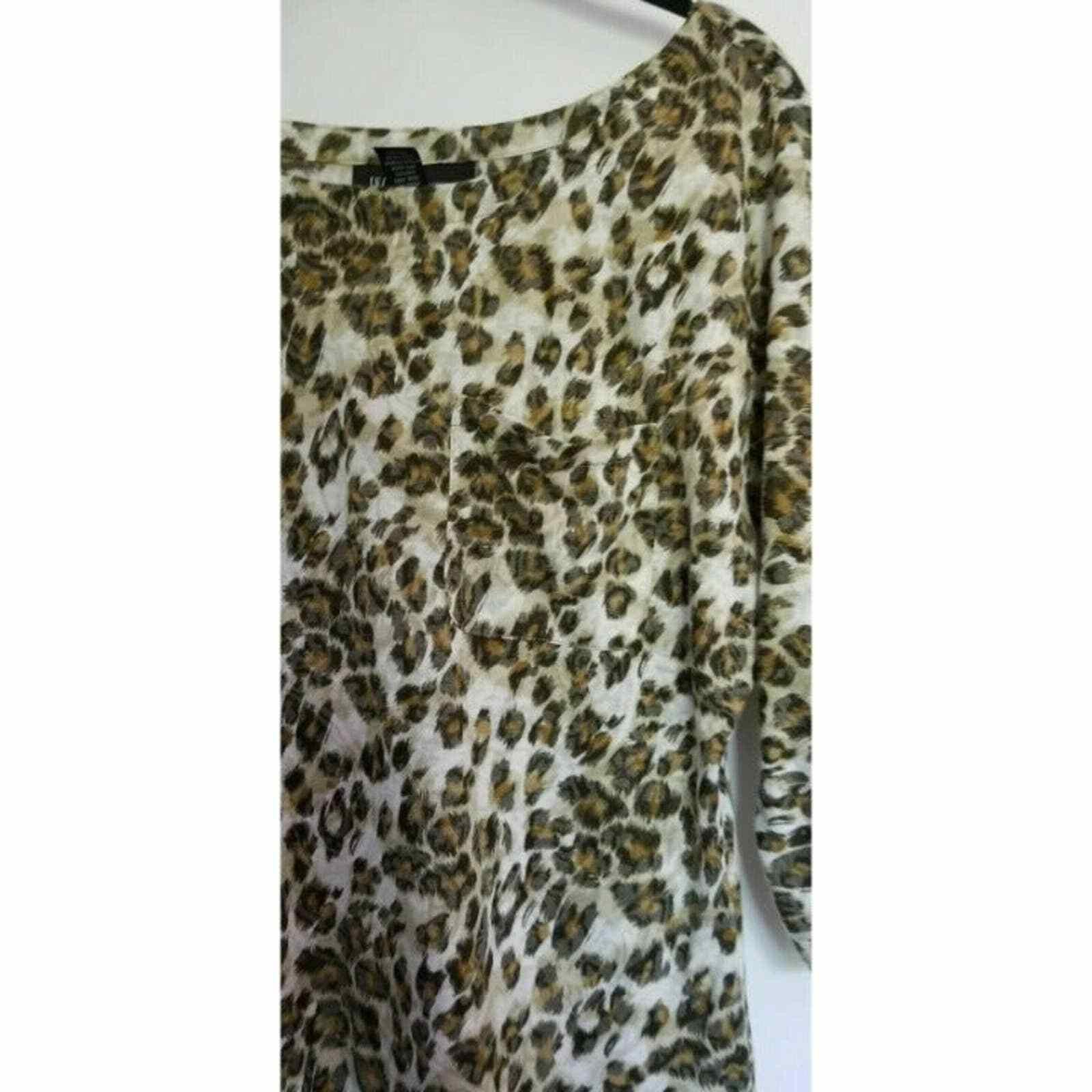 Other Inc Leopard Print Blouse Small S Tshirt Tee Top Animal Soft Size S / US 4 / IT 40 - 3 Thumbnail