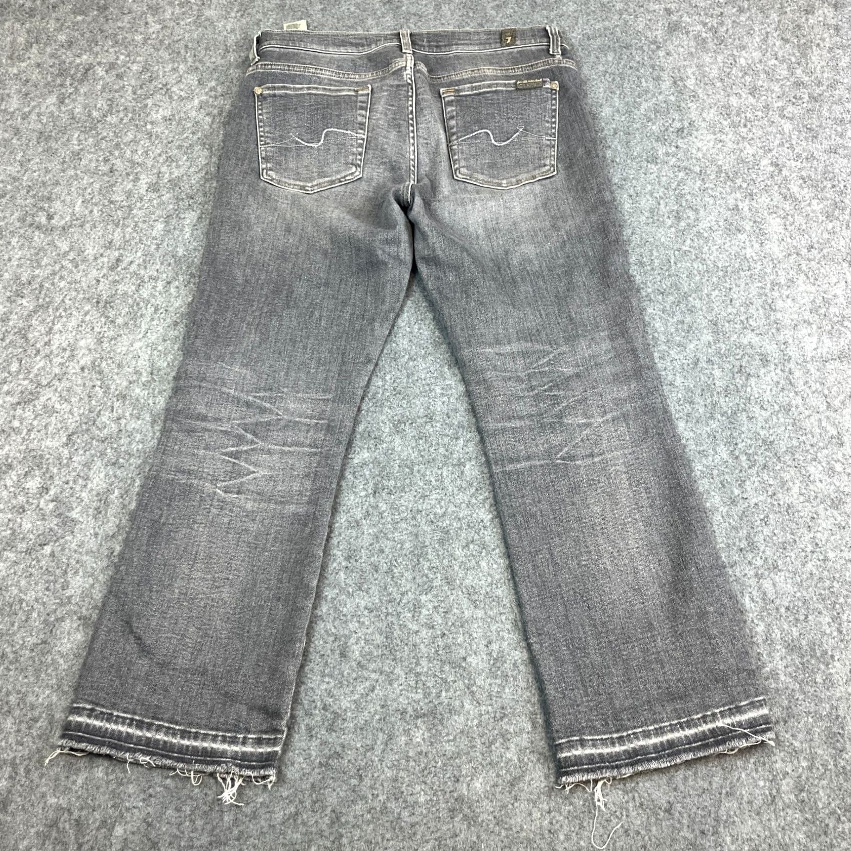 7 For All Mankind 7 For All Mankind Jeans Cropped Womens 10 Light Grey Denim Stretch 7 For All Mankind Jeans Cropped Womens 10 Light Grey Denim Stretch Size 32" / US 10 / IT 46 - 2 Thumbnail