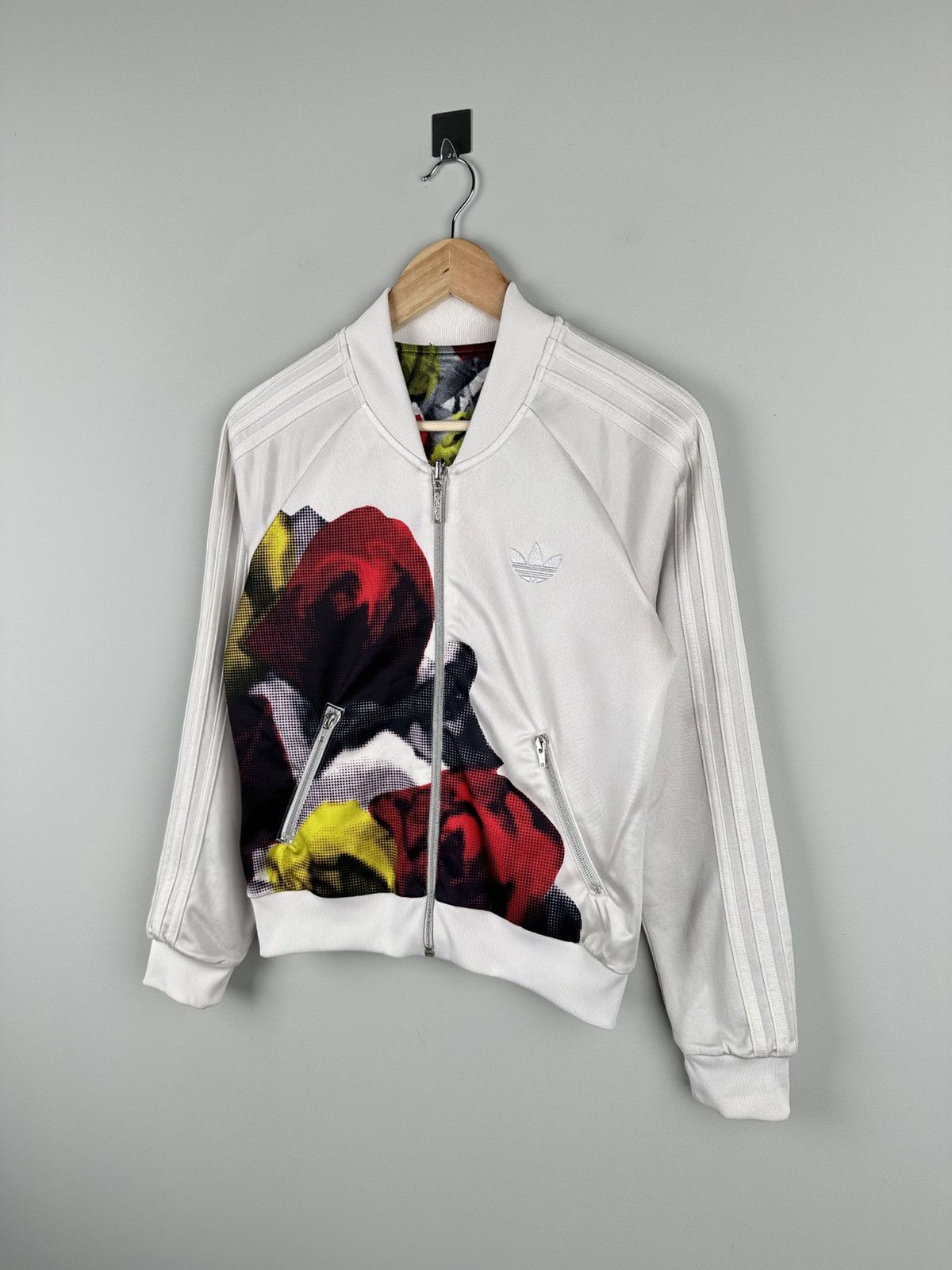 Adidas Adidas Rose Print Track Top Jacket Size M / US 6-8 / IT 42-44 - 3 Thumbnail