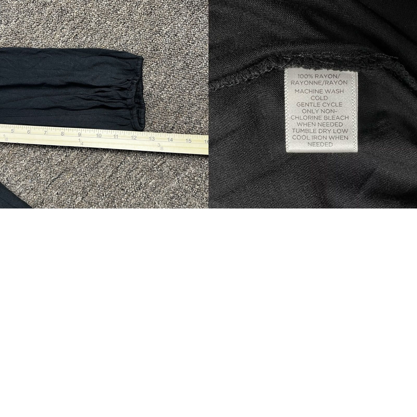 Loft Ann Taylor Loft Off The Shoulder 3/4 Sleeve Shirt Small Black Stretch LOFT Ladies Size S / US 4 / IT 40 - 8 Thumbnail