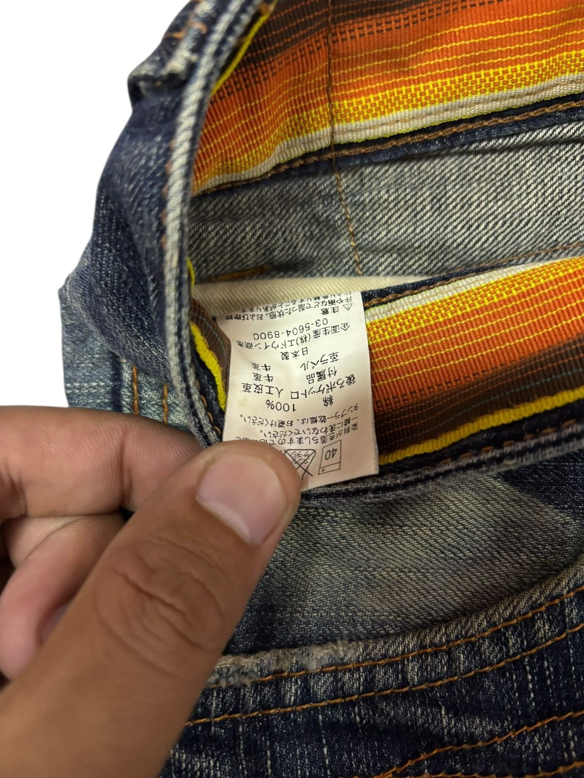 Edwin Vtg Edwin Blue Trip Japan 500 Flared Distressed Jeans Size US 31 - 10 Thumbnail