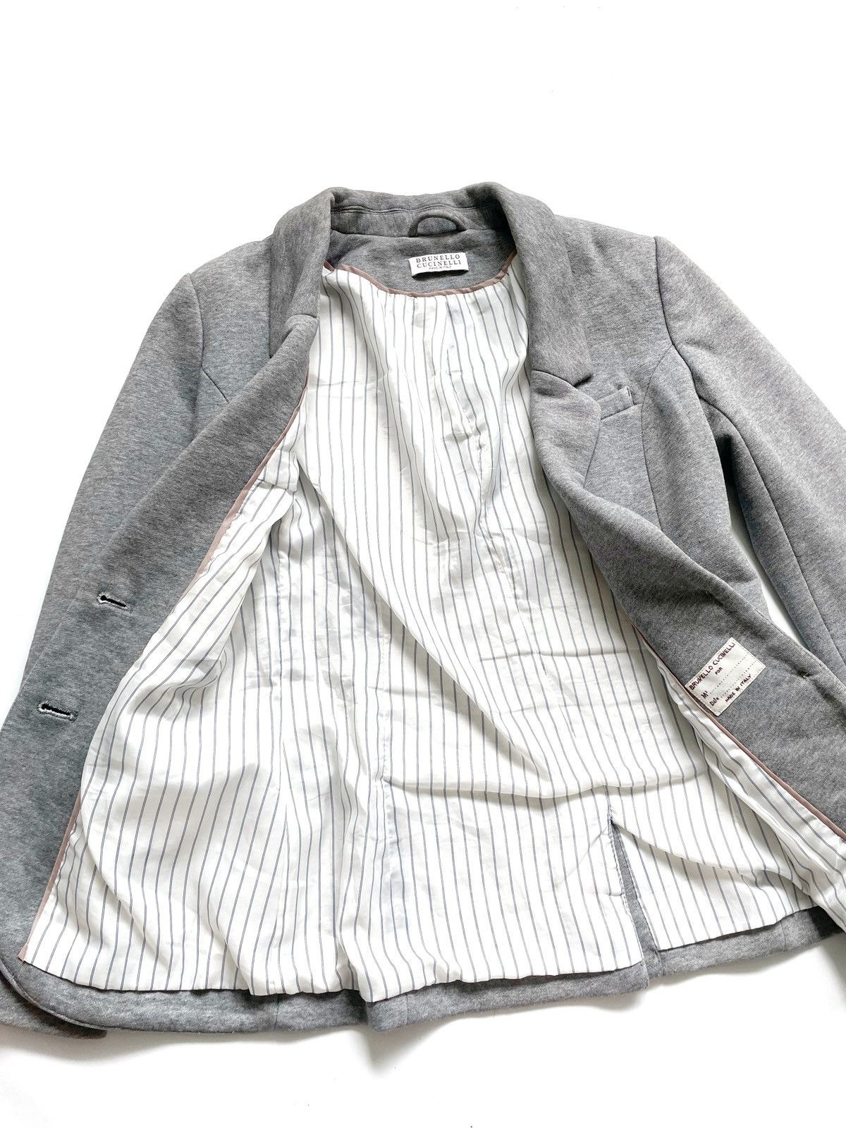 Brunello Cucinelli Brunello Cucinelli Gray Fitted Classic Blazer Italy Size XS Size XS / US 0-2 / IT 36-38 - 8 Thumbnail