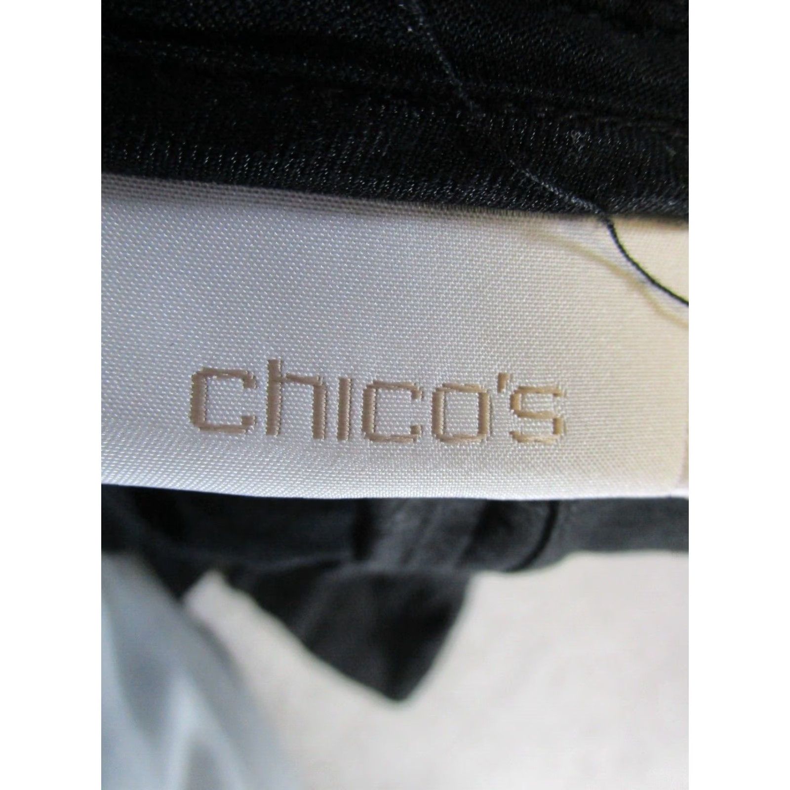 Vintage Chicos Jacket Womens Medium Black Ruffled Elegance Emmet New Size M / US 6-8 / IT 42-44 - 3 Thumbnail