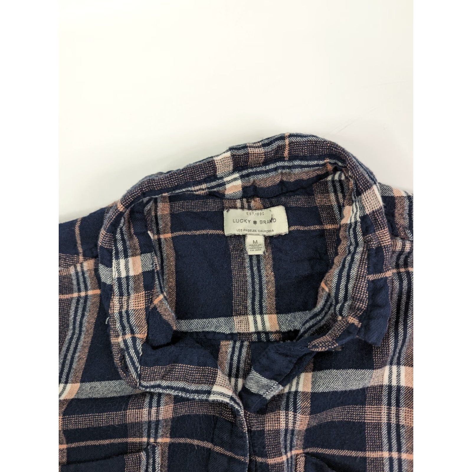 Lucky Brand Lucky Brand Shirt Medium Womens Plaid Flannel Button Basic Lightweight 7WP4103 Size M / US 6-8 / IT 42-44 - 7 Thumbnail