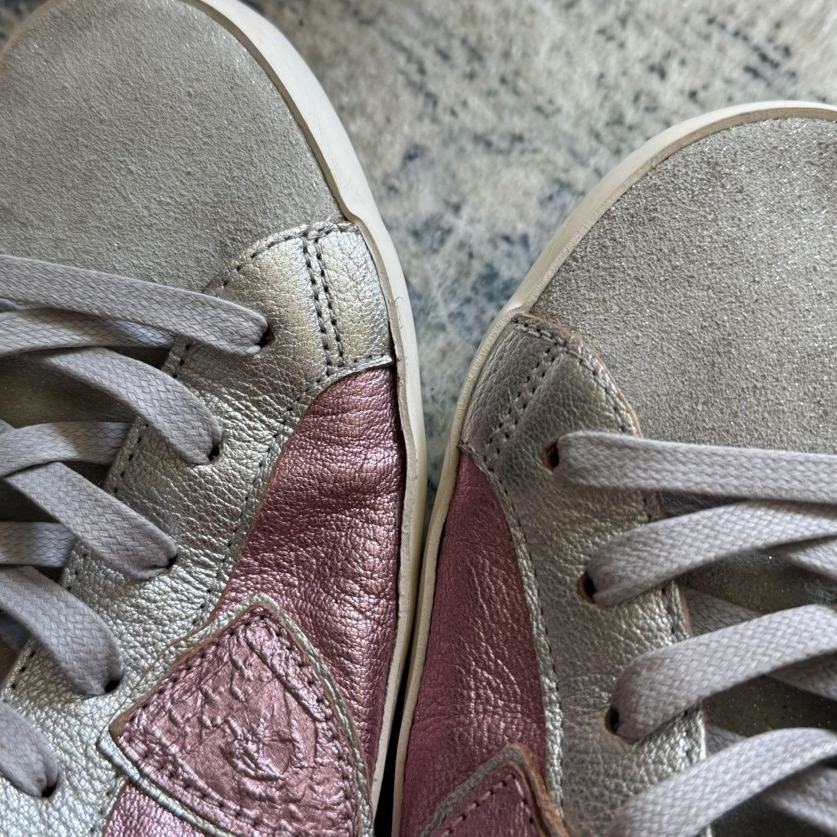 Philippe Model 📌 Philippe Model Pink Tennis Low Top Leather Sneakers 39 Size US 9 / IT 39 - 21 Thumbnail