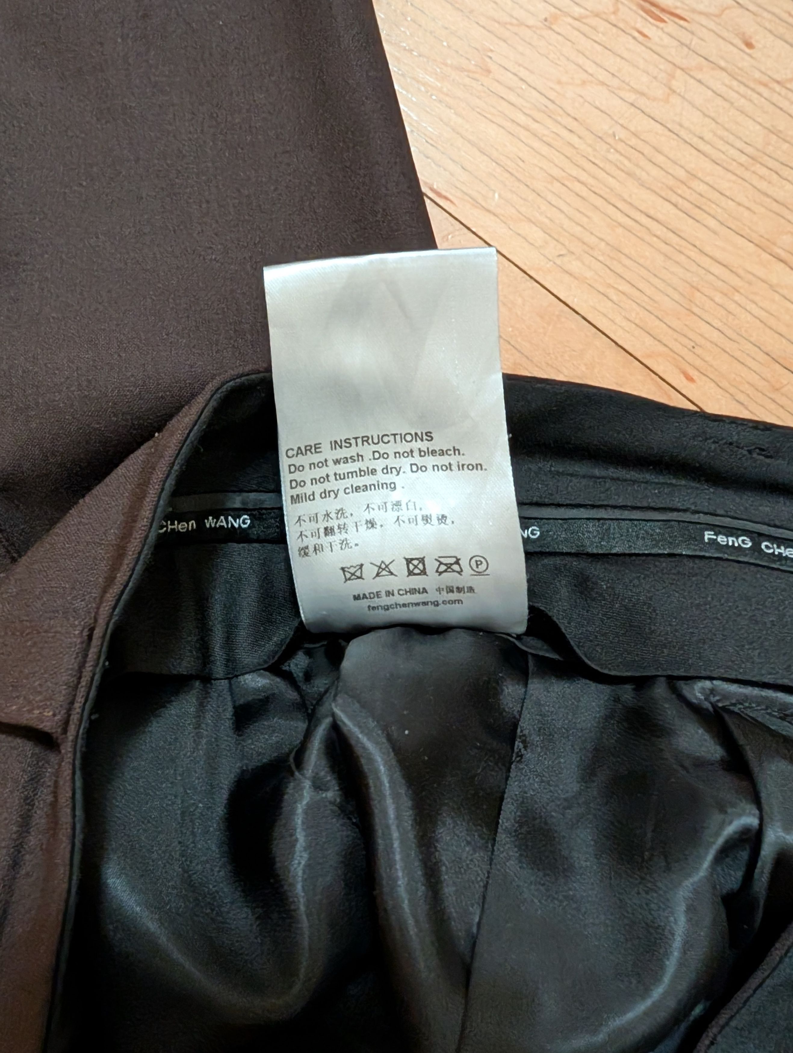 Feng Chen Wang Feng Chen Wang Wool Double Fly BrownDeconstructed Trousers Size US 30 / EU 46 - 8 Thumbnail
