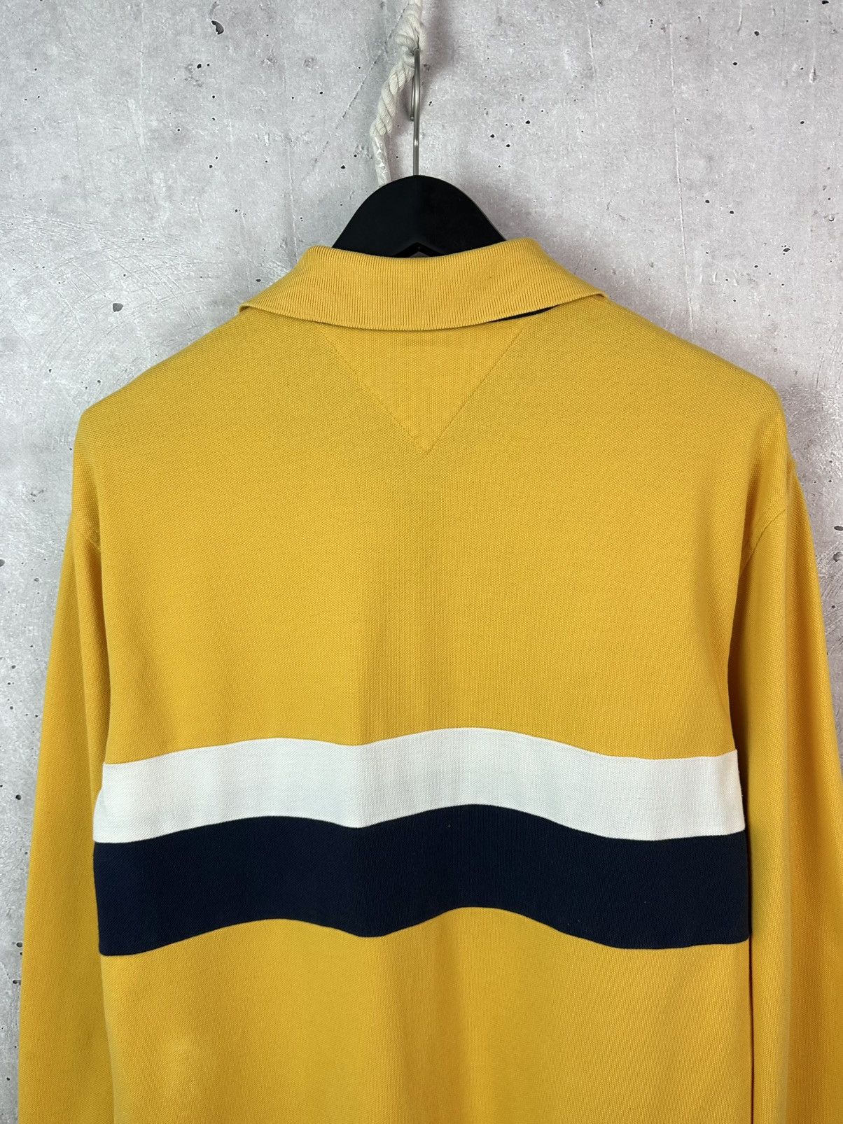 Tommy Hilfiger Vintage Tommy Hilfiger Yellow Cotton Rugby Long Sleeve Polo Size US L / EU 52-54 / 3 - 11 Thumbnail