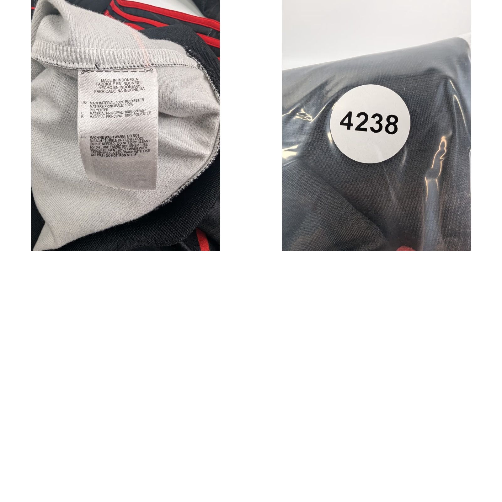 Adidas Adidas Men's Large Full Zip Athletic Sweatshirt Black Red 3 Stripes Geometric Size US L / EU 52-54 / 3 - 10 Thumbnail