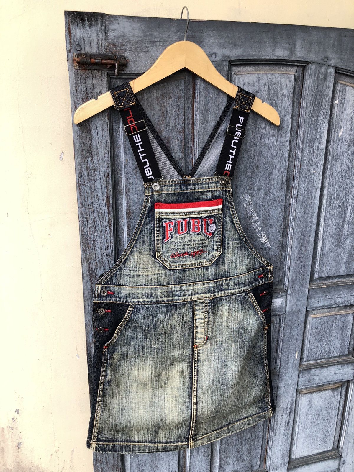 Fubu 🍻Send Your OFFER🍻 ✨LIKE NEW✨ Fubu Y2k Denim Overall Skirt Size 36" / US 14 / IT 50 - 3 Thumbnail
