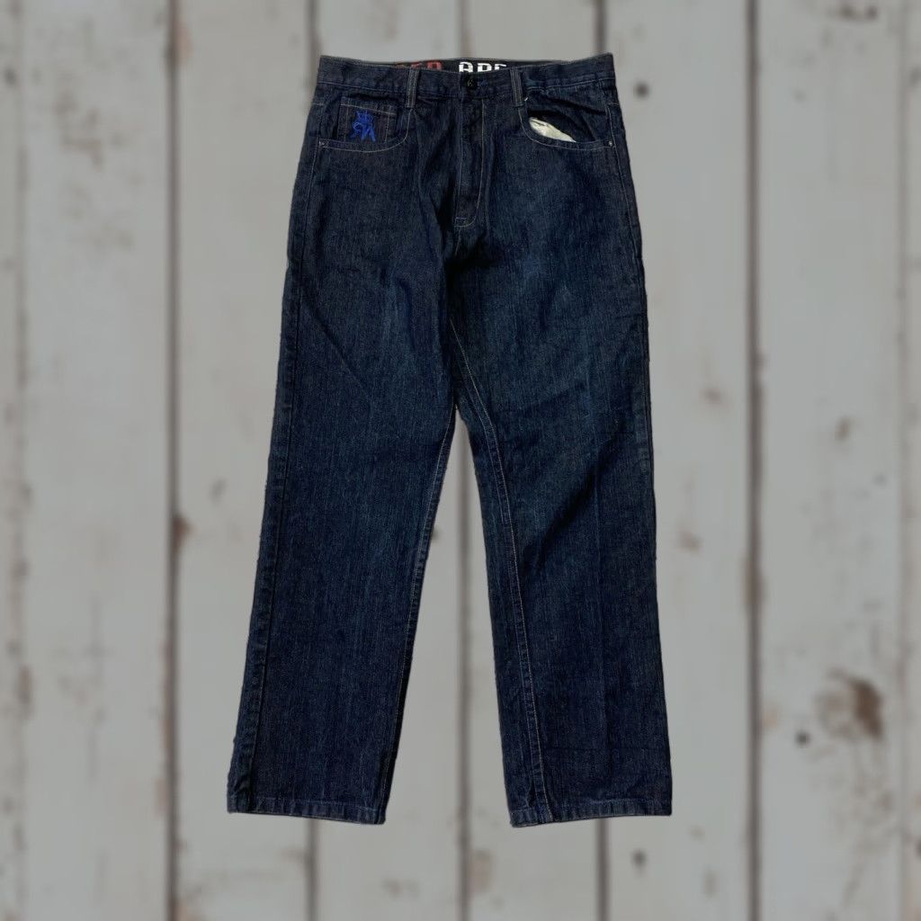Vintage VINTAGE Red Ape Jeans Baggy Y2K Embroidered Jeans Wide-Leg 38 Blue EUC Mens Jeans Size US 38 / EU 54 - 1 Thumbnail