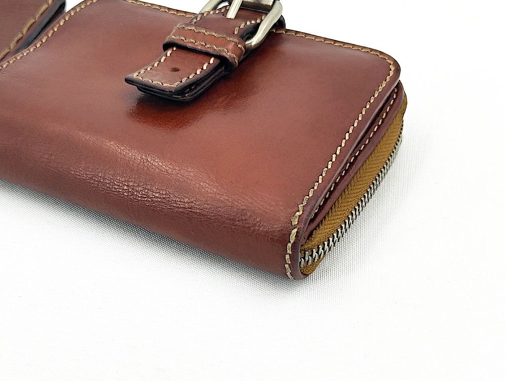 Chloe CHLOE brown leather bi fold wallet large zipper pull Size ONE SIZE - 10 Thumbnail
