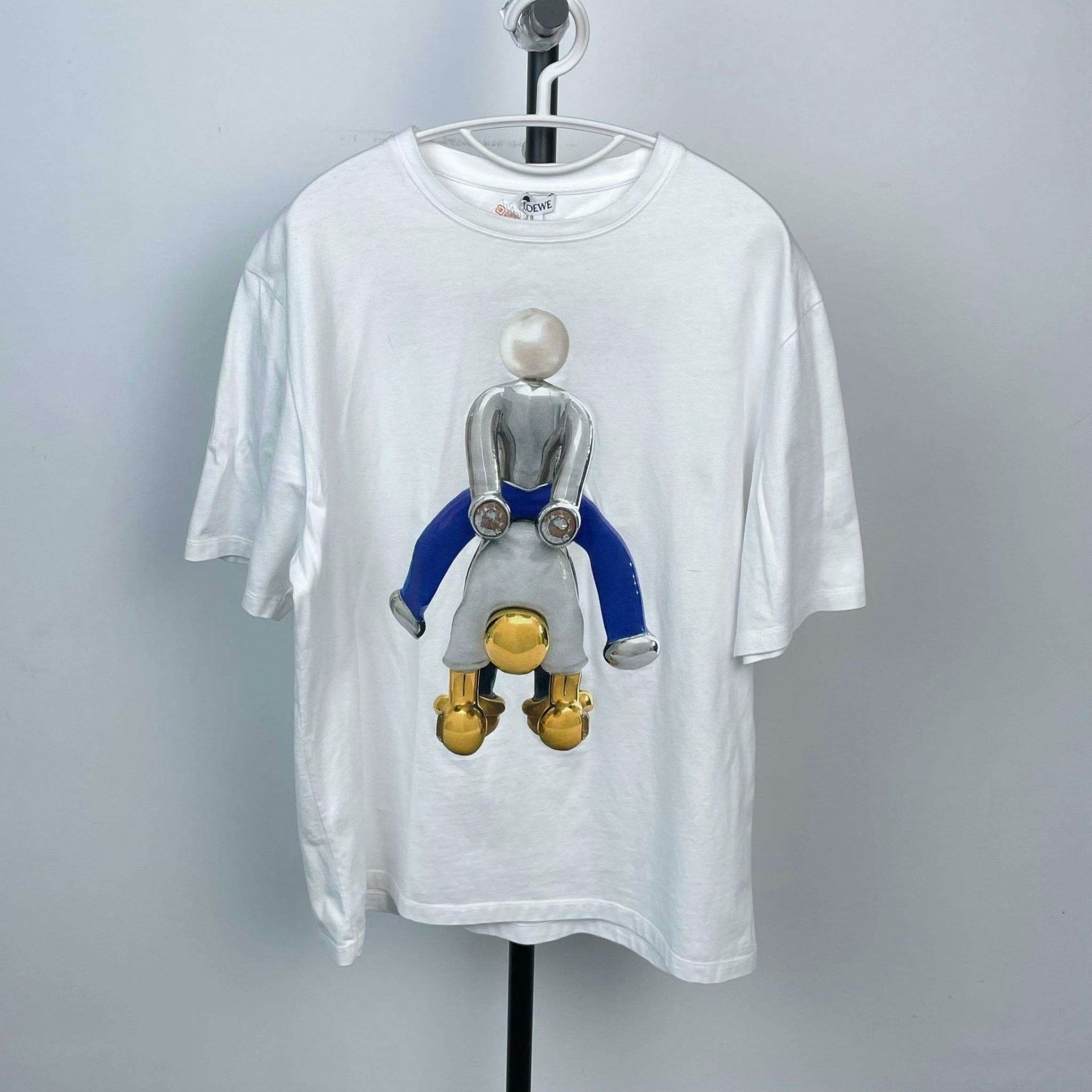 Loewe Loewe Cotton Printed White T-Shirt XS Women Size XS / US 0-2 / IT 36-38 - 1 Thumbnail