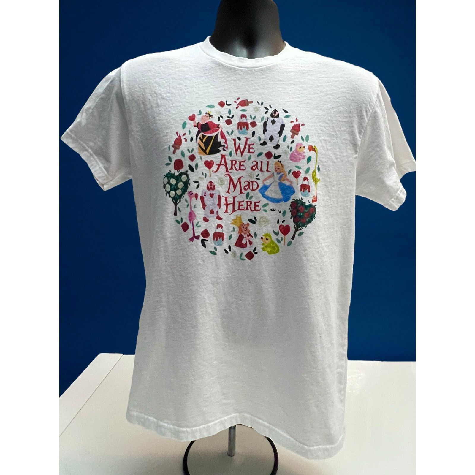 Next Level Apparel Disney Alice in Wonderland “We Are All Mad Here” T-Shirt Size M / US 6-8 / IT 42-44 - 1 Thumbnail
