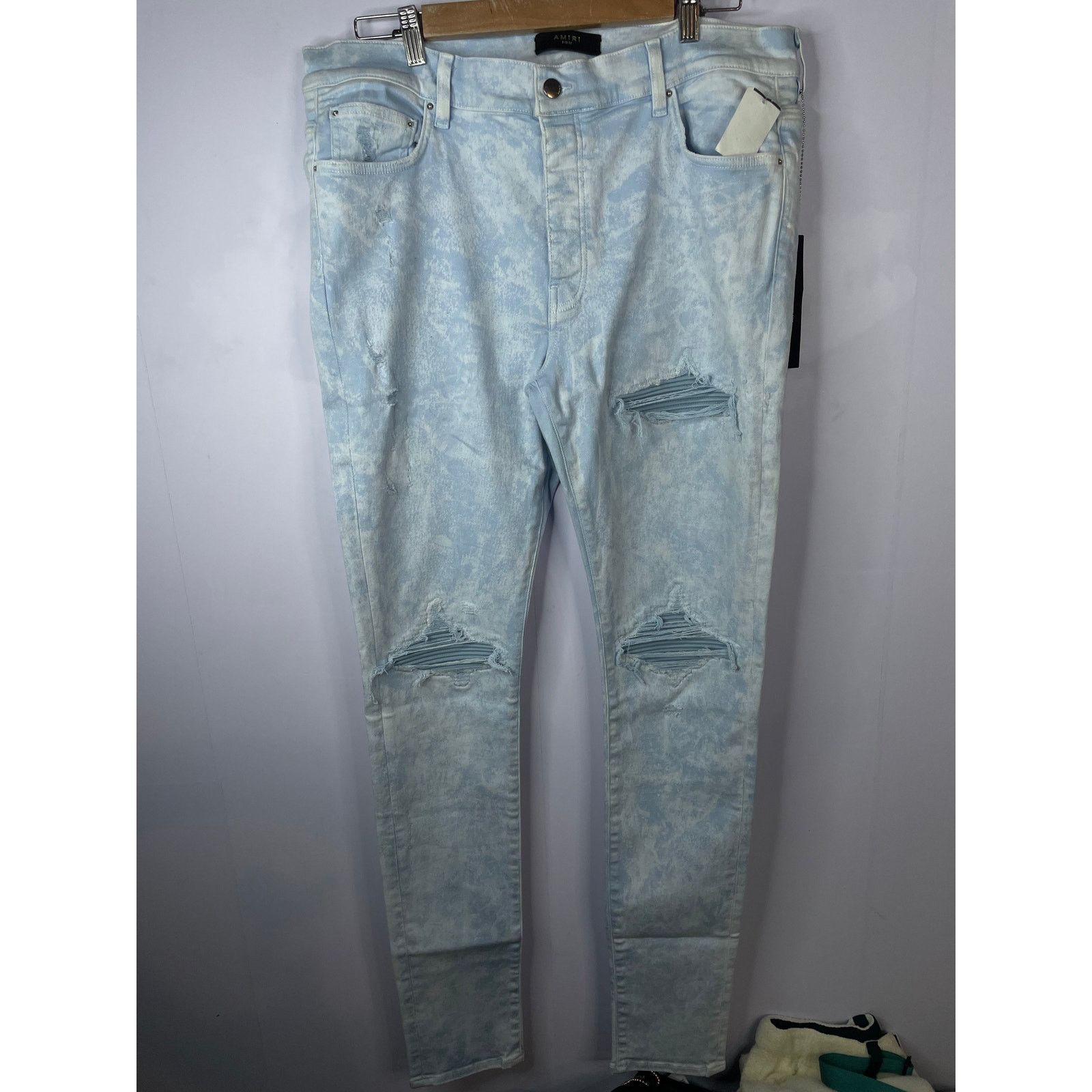 Amiri Amiri MX1 Light Blue Jeans Size US 31 - 1 Thumbnail