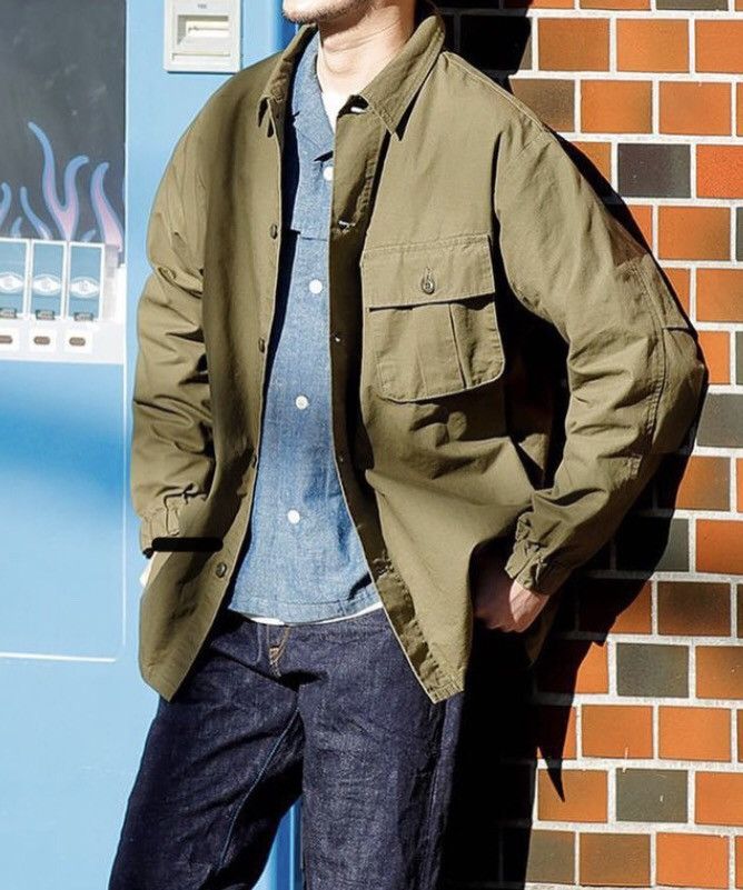 Pure Blue Japan F.W.U RIPSTOP PLAIN OVERSHIRT JAPAN BLUE JEANS Size US M / EU 48-50 / 2 - 1 Thumbnail
