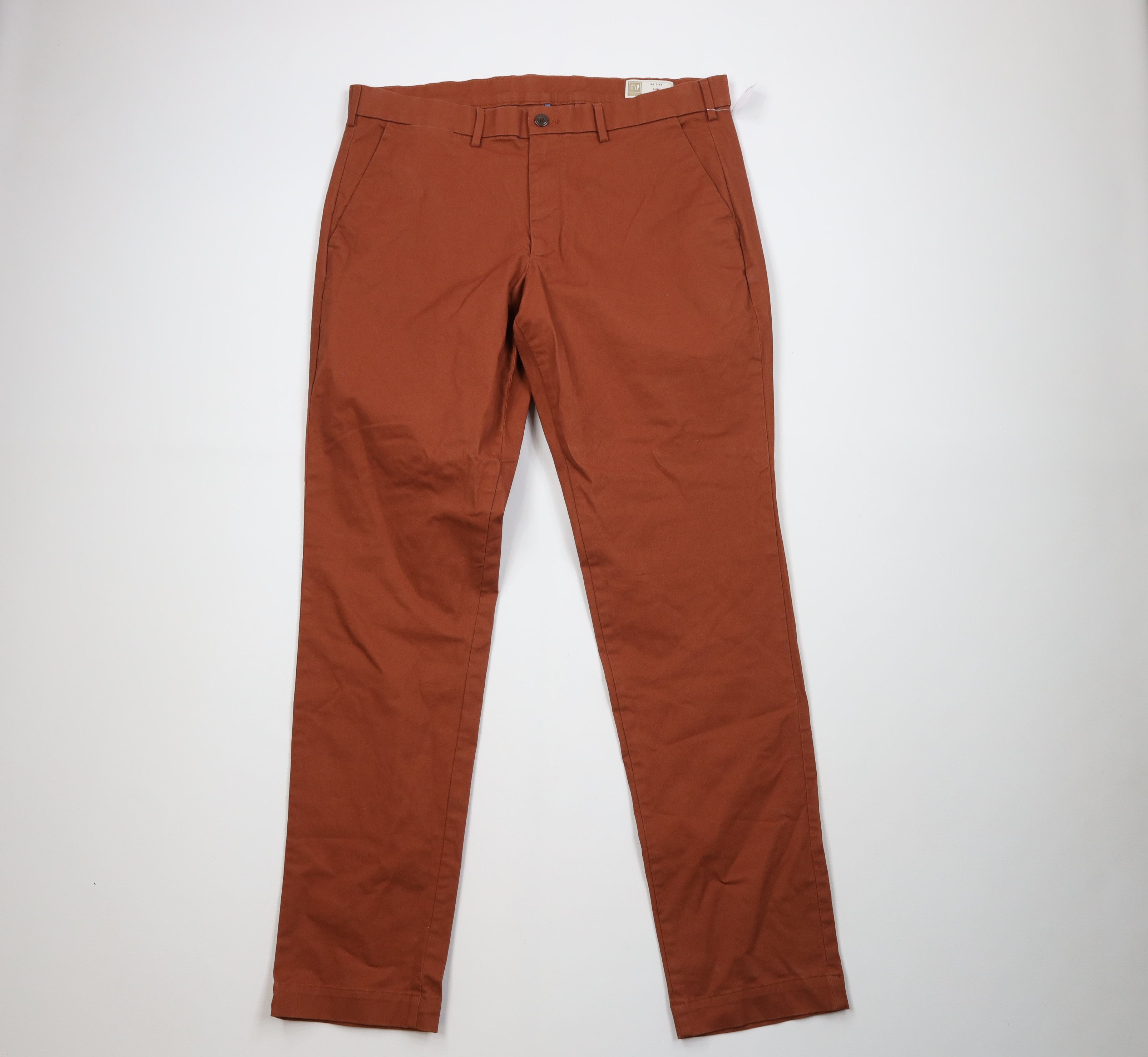 Gap Deadstock Y2K Gap Stretch Chino Pants Trousers Saddle Brown Size US 36 / EU 52 - 1 Thumbnail