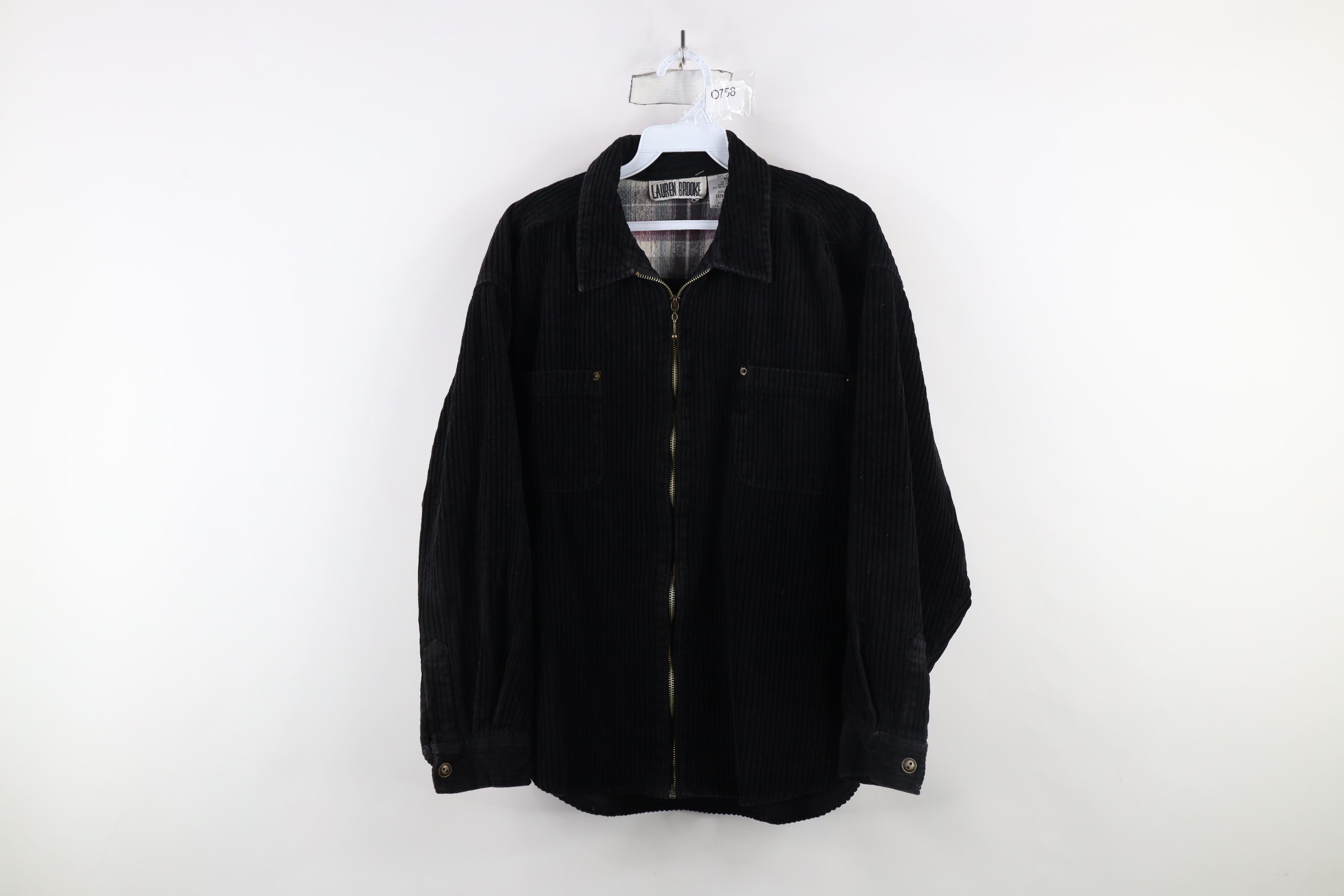 Vintage Vintage 90s Streetwear Flannel Lined Corduroy Shirt Jacket Size L / US 10 / IT 46 - 1 Thumbnail