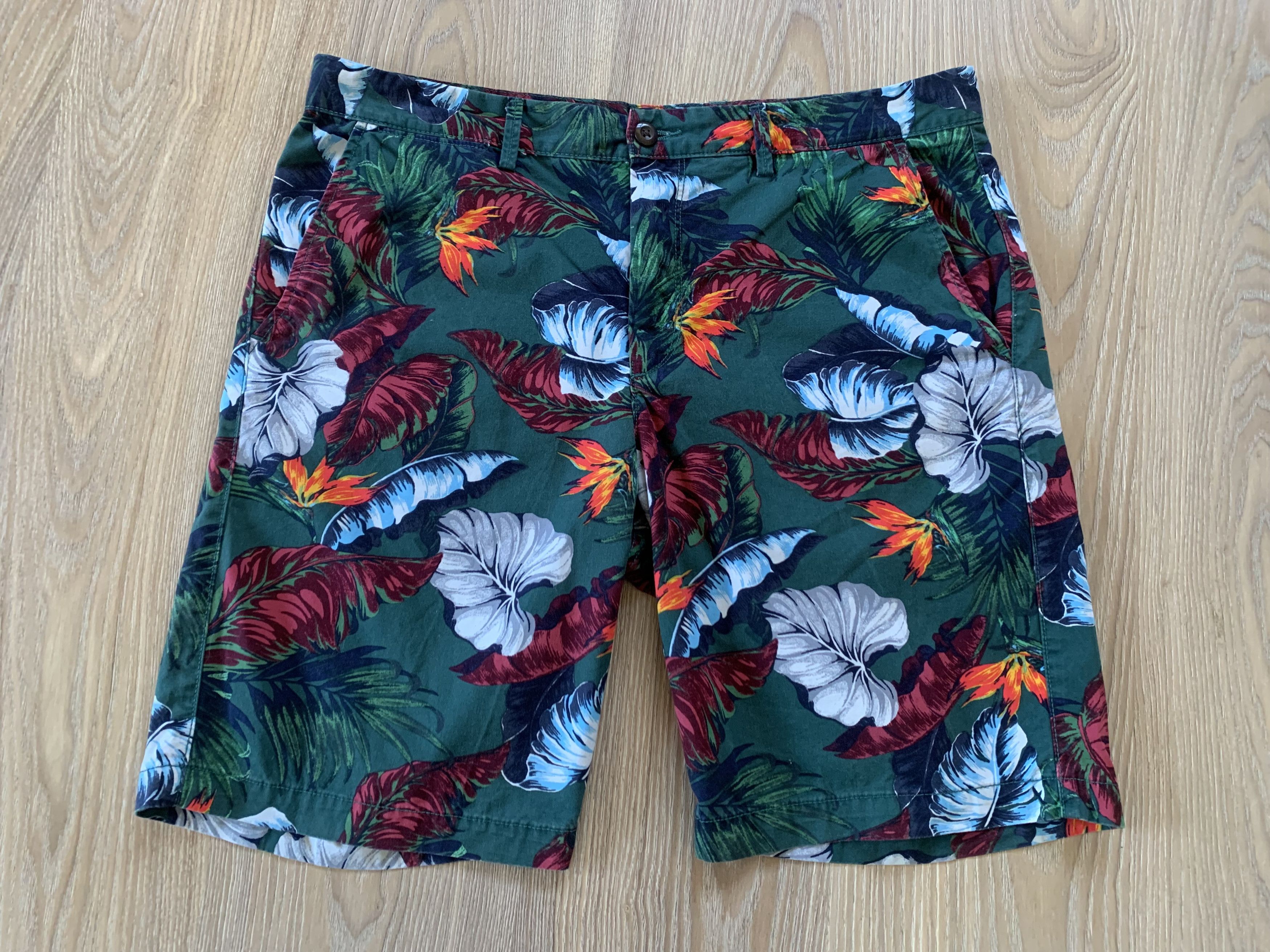 Gap Gap Mens Multicolor Cotton Floral Chino Shorts Size US 34 / EU 50 - 2 Thumbnail