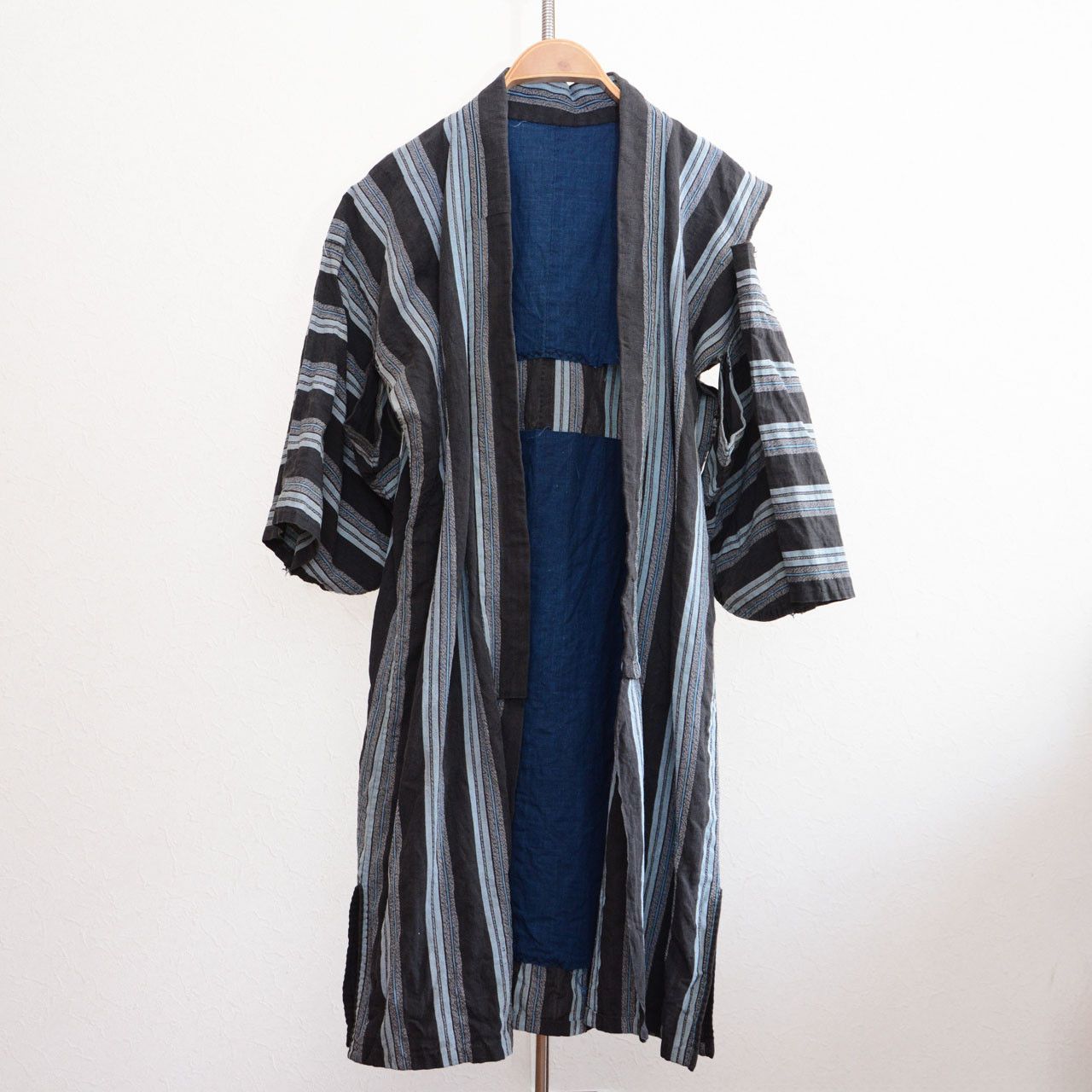 Other Noragi Jacket Vintage Japan Black Stripe Cotton Size US L / EU 52-54 / 3 - 1 Thumbnail