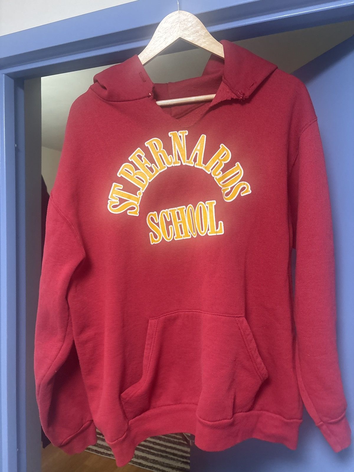 Russell Athletic Vintage 80s St. Bernards School Russell Athletic Red Hoodie Size US XL / EU 56 / 4 - 1 Thumbnail
