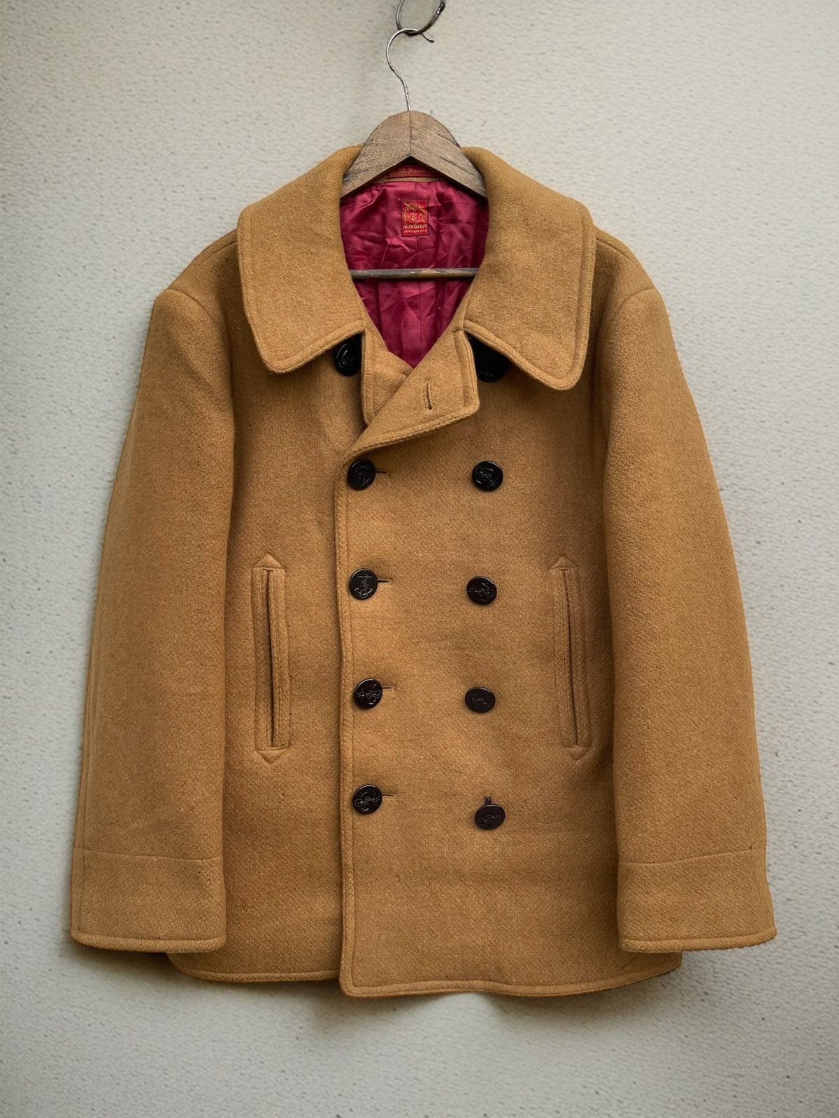 Buzz Rickson's × Indian Motorcycle × Toyo Enterprises 🔥Vtg Indian by Toyo Enterprise WW2 Naval Clothing Pea Coat Size US L / EU 52-54 / 3 - 1 Thumbnail