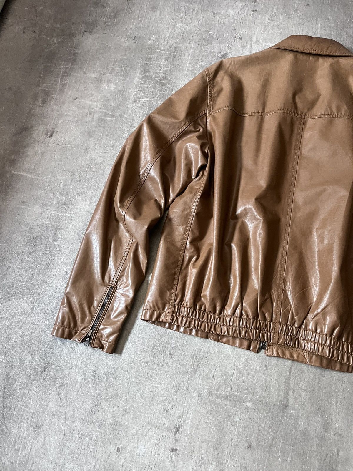 Prada Prada S/S 2006 brown soft lamb leather bomber jacket Size US L / EU 52-54 / 3 - 10 Thumbnail
