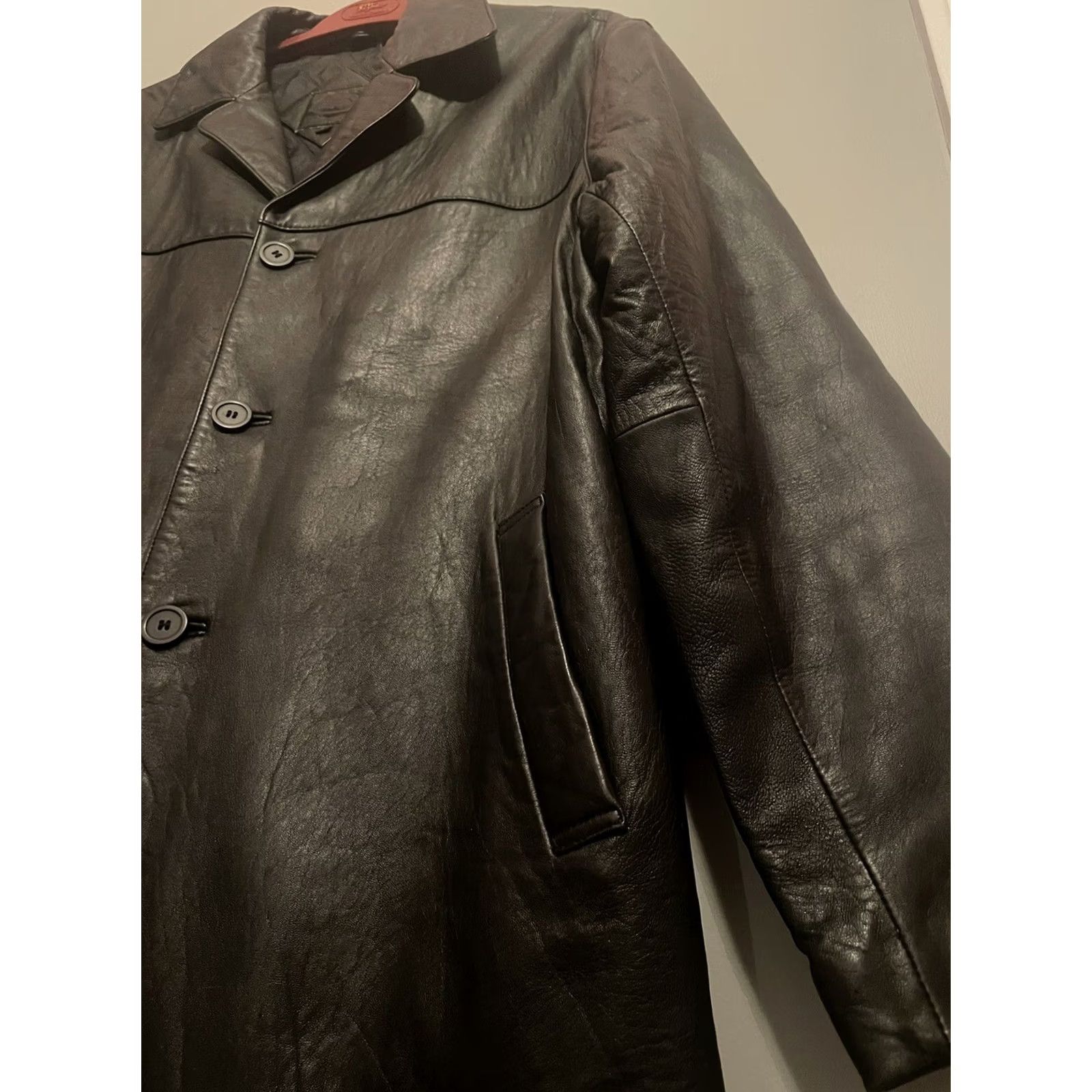 Ecko Unltd. VINTAGE Ecko Unltd Coat Leather Trench Mens Size L Black 90s Streetwear Insulated Lined Short Tear Grade Size US L / EU 52-54 / 3 - 6 Thumbnail