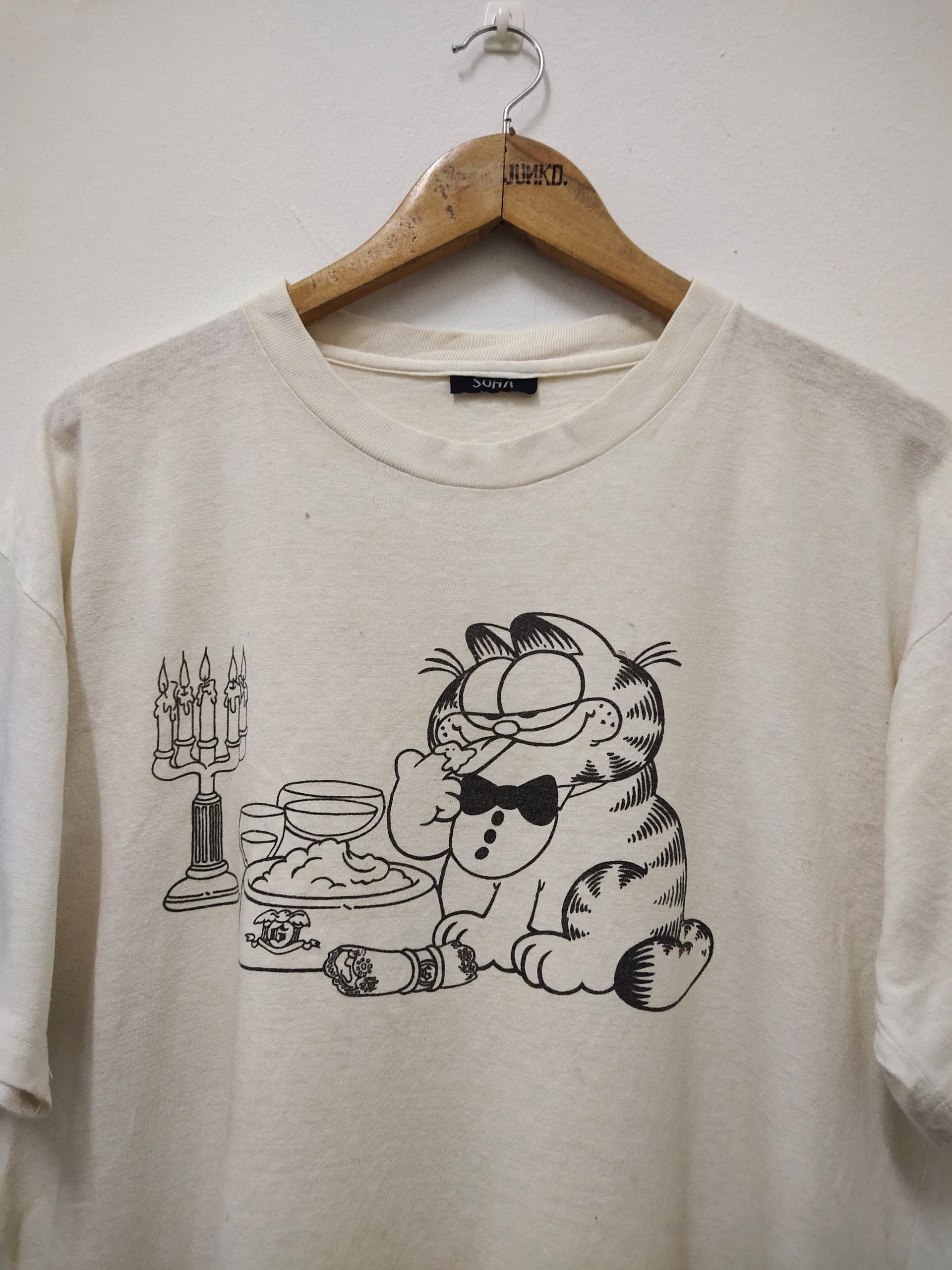 Cartoon Network Vintage Garfield Cartoon Movie promo white t shirt Size US L / EU 52-54 / 3 - 2 Thumbnail