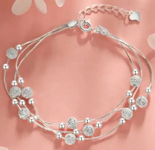Jewelry Triple Layer Ball Chain Bracelet Size ONE SIZE - 3 Thumbnail