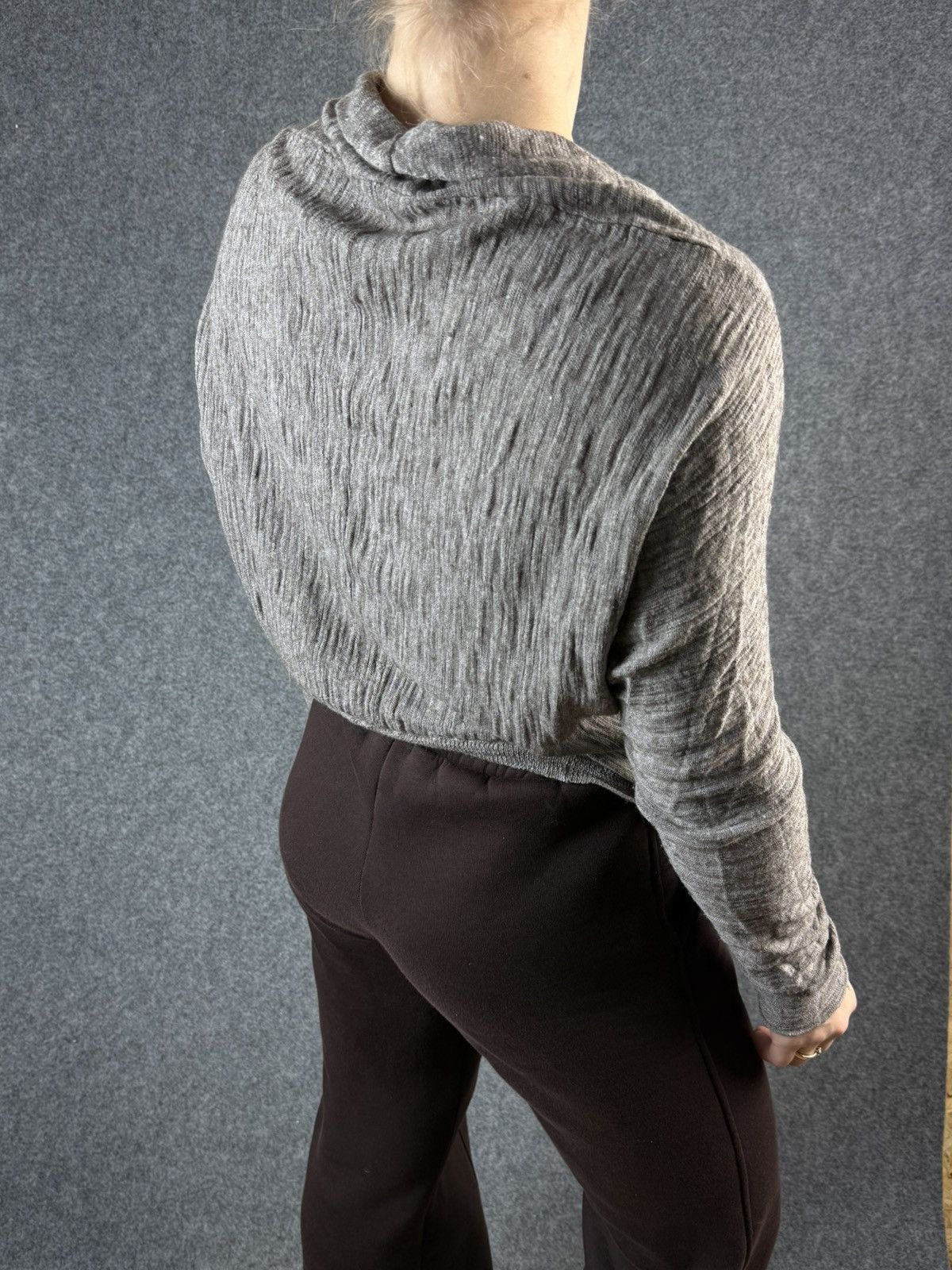 Sarah Pacini Sarah Pacini avant garde wool cardigan one size Size ONE SIZE - 3 Thumbnail