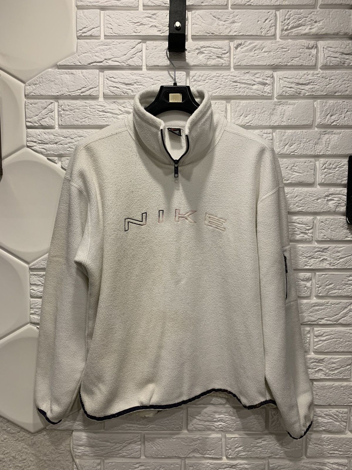 Nike × Vintage Vintage Nike Fleece Jacket Y2K Teddy Spell Out Swoosh USA Size US M / EU 48-50 / 2 - 1 Thumbnail