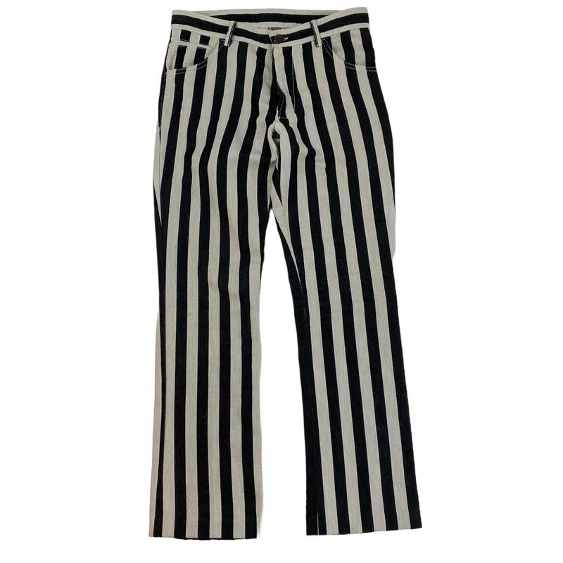 image of Denim Co Alexander Mcqueen Stripped Denim in Stripe White/Black, Men's (Size 30)