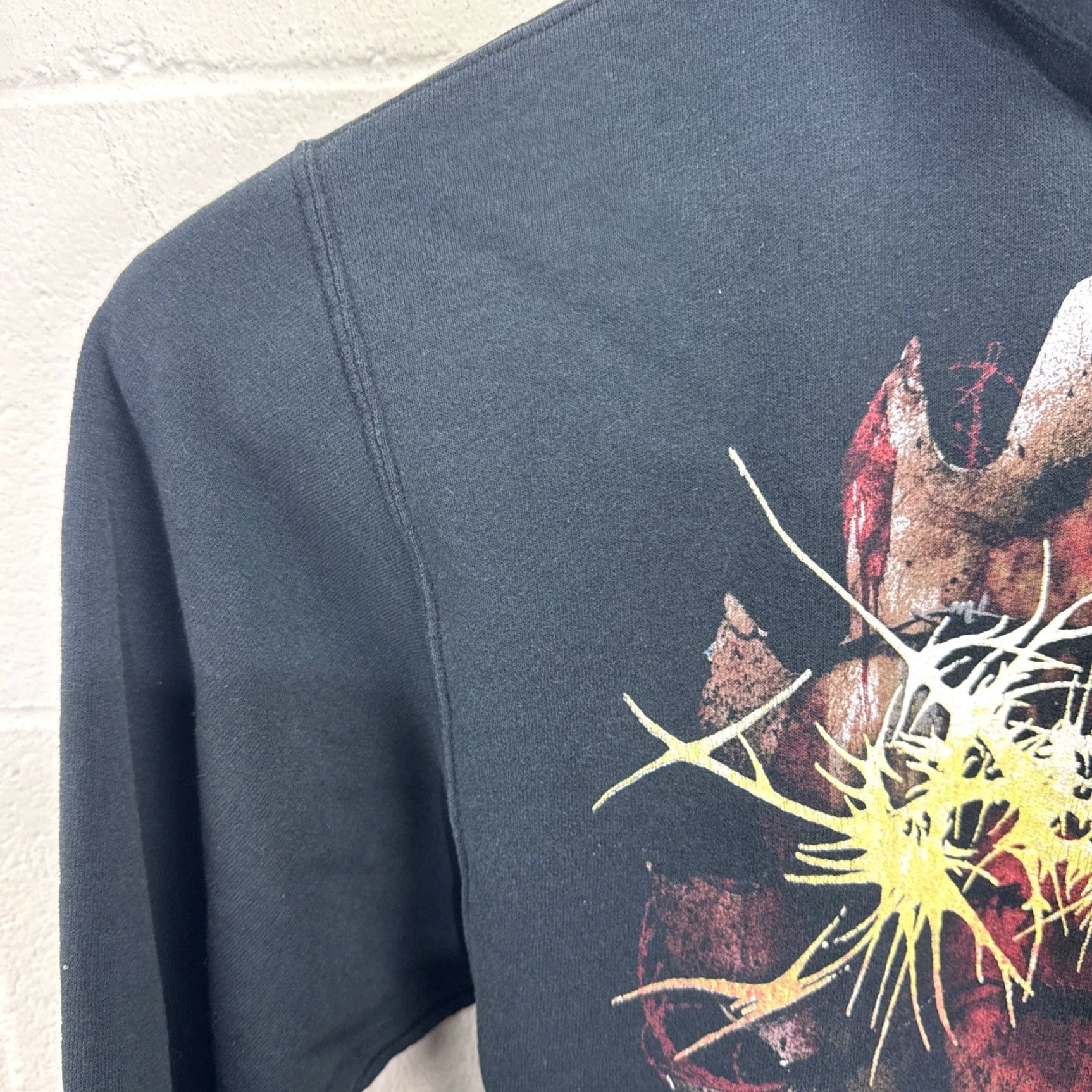 Jerzees VINTAGE JERZEES Death Metal Zip Up Hoodie Small Black Graphic Print Men's Y2K Size US S / EU 44-46 / 1 - 5 Thumbnail