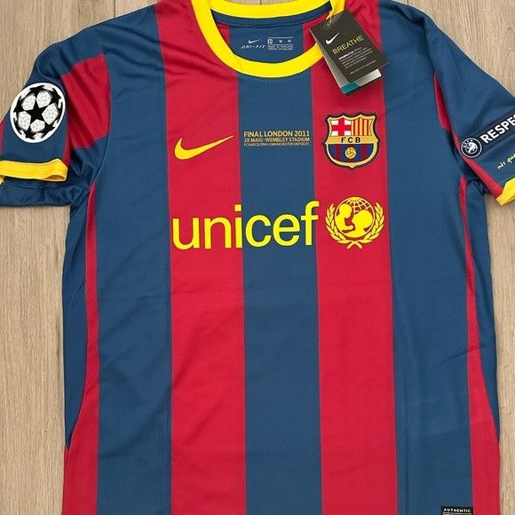 Nike Barcelona 2011 Retro Soccer Jersey Messi #10 Final Champions Size US S / EU 44-46 / 1 - 3 Thumbnail
