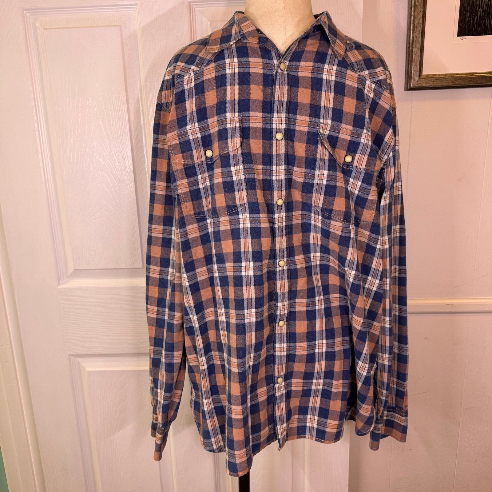 Lucky Brand Lucky Brand Classic Fit Western Pearl Snap Shirt Men’s Sz XL Size US XL / EU 56 / 4 - 1 Thumbnail
