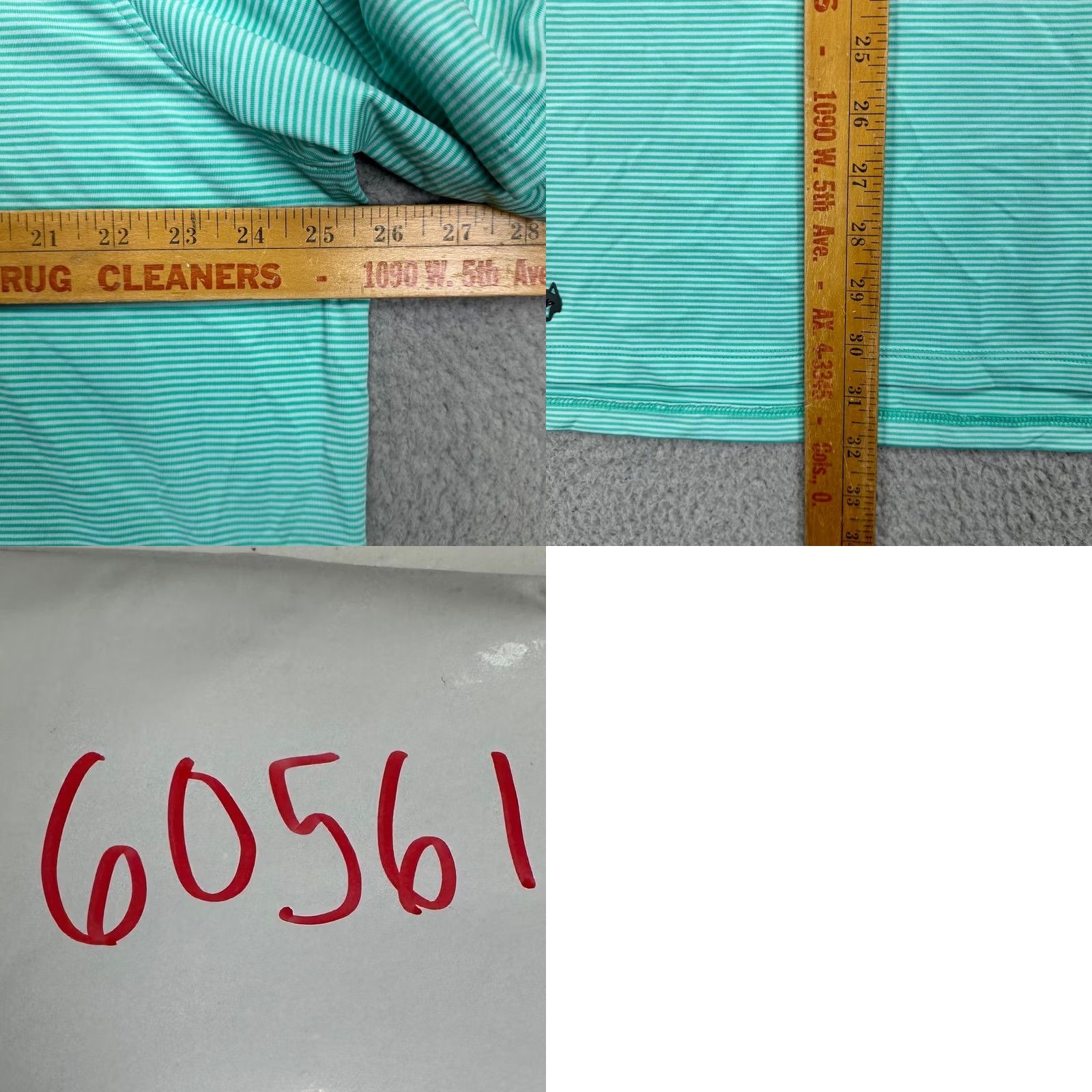 Vintage Greys Greyson Polo Shirt Adult XL Aqua Blue Striped Golf Polo Athletic Stretch Rugby Mens Size US XL / EU 56 / 4 - 8 Thumbnail